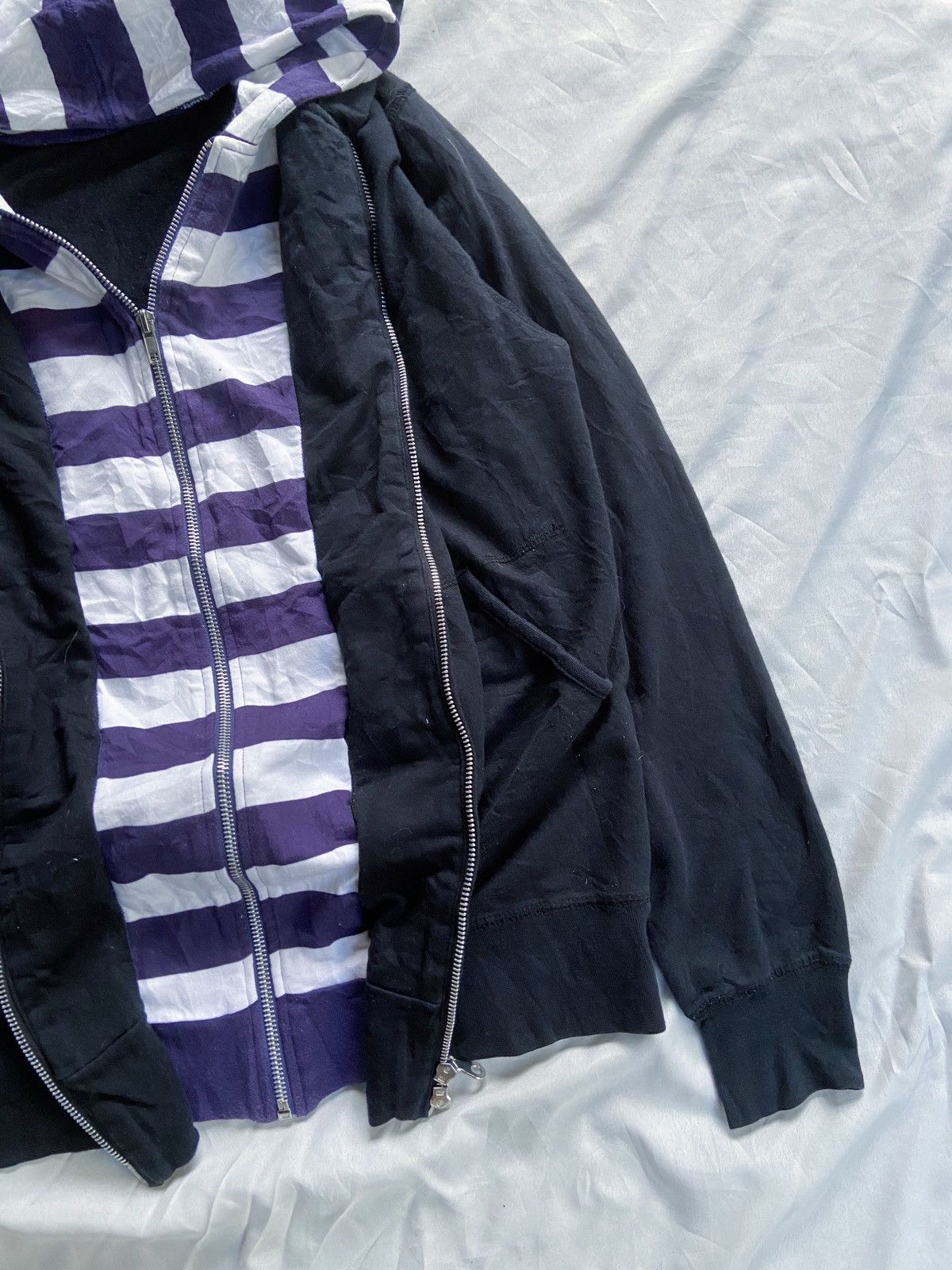 Beauty Beast DESIO DOUBLE LAYER STRIPED ZIP HOODIE Size US M / EU 48-50 / 2 - 4 Thumbnail