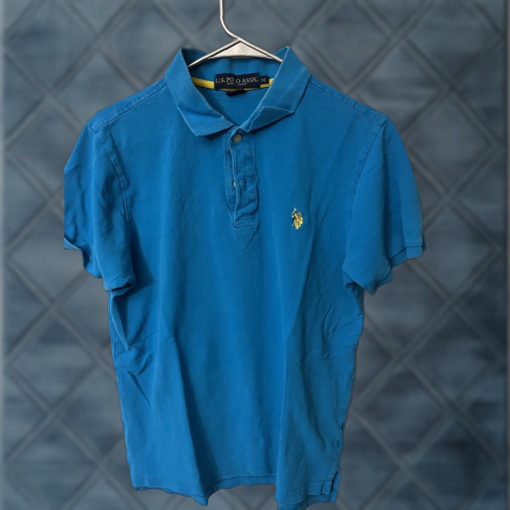 Vintage US Polo Assn Polo Shirt Short Sleeve Collared Size M Blue Logo Men Size US M / EU 48-50 / 2 - 1 Thumbnail
