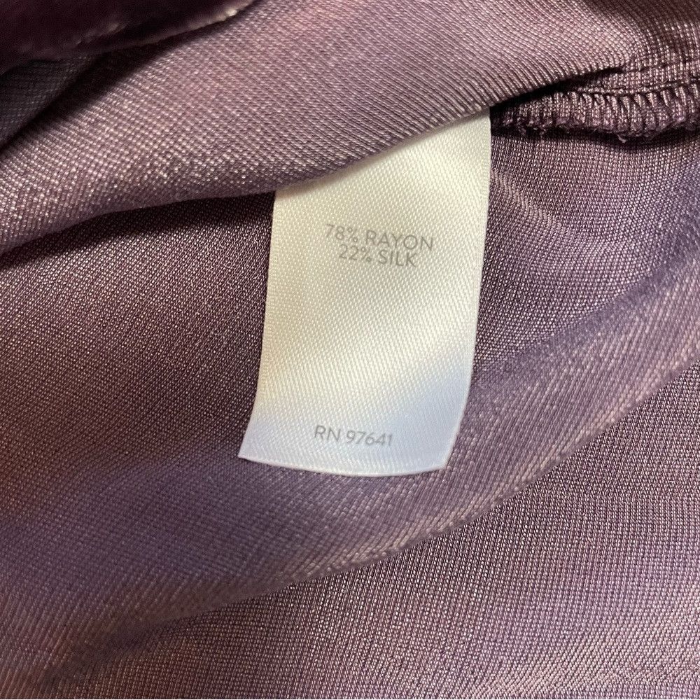 J. Jill NWT New $199 J. Jill Rayon Silk Velvet Long Sleeve Dark Fig Size M / US 6-8 / IT 42-44 - 9 Thumbnail