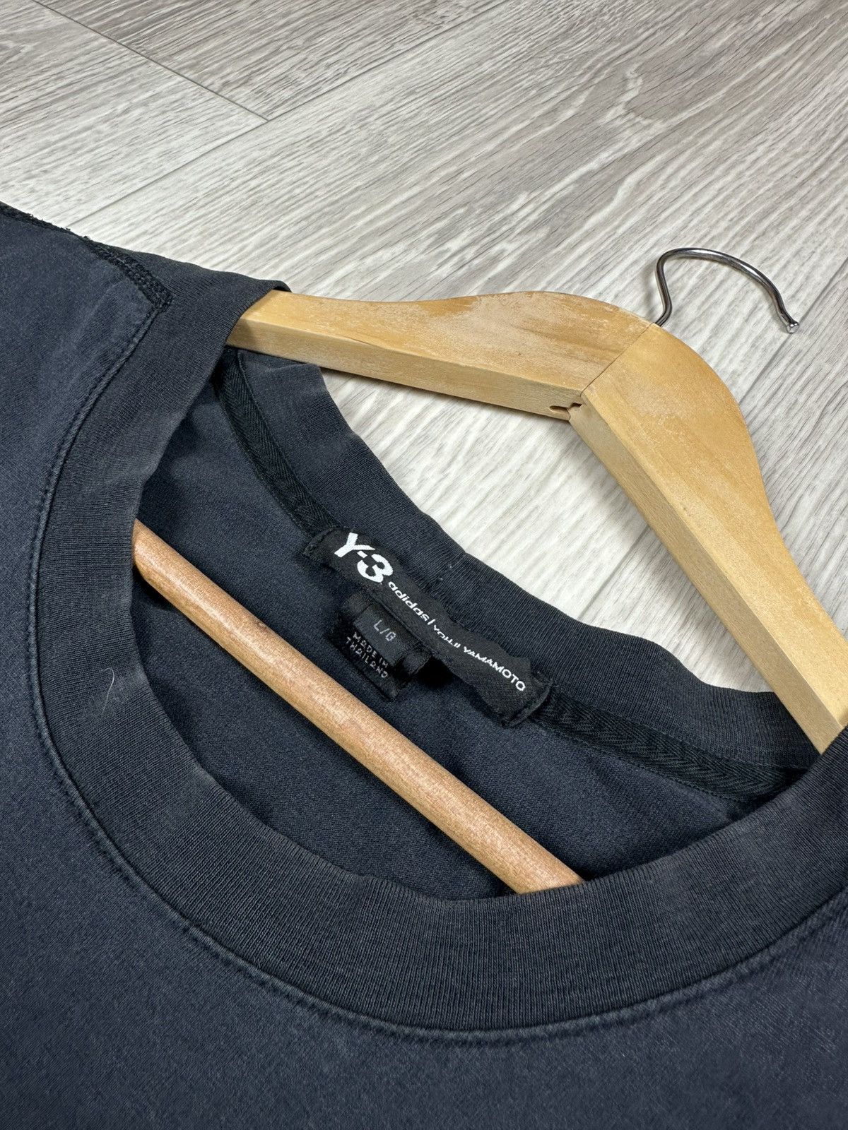 Adidas Adidas Y-3 Yohji Yamamoto Distressed T-Shirt Size US L / EU 52-54 / 3 - 6 Thumbnail