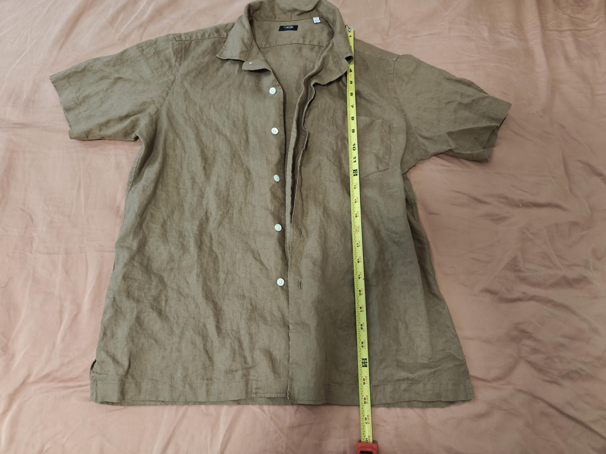 Kamakura - Tokyo Fit, 134 Casual Spread Linen, Short-Sleeve in Brown, Men's — image 2 of 4