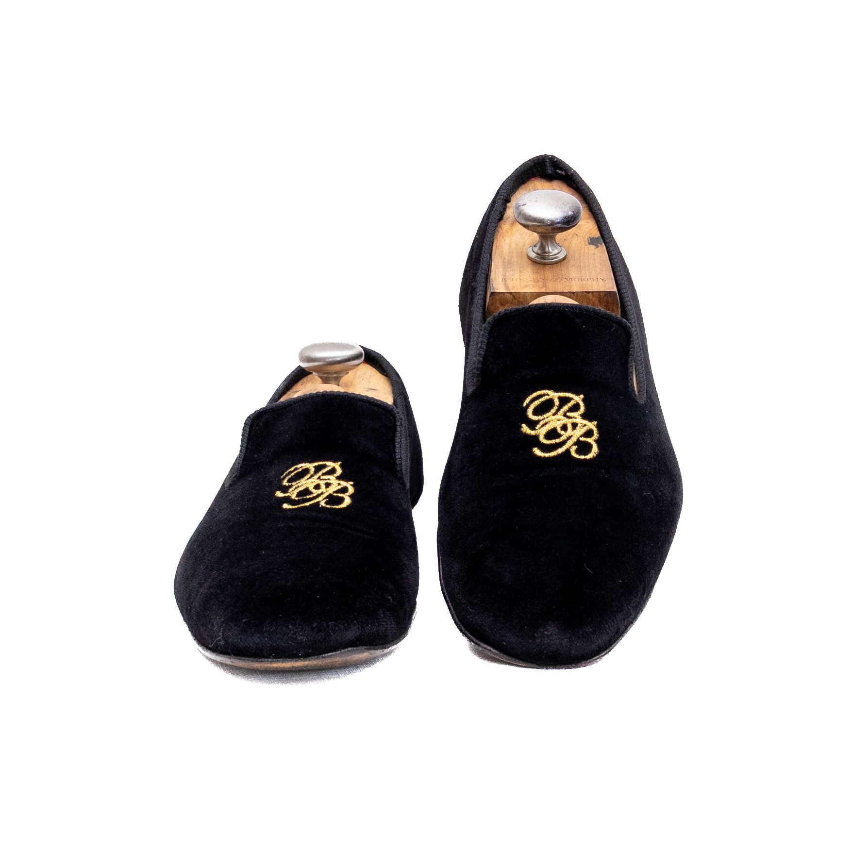 Peal And Co Brooks Brothers x Peal & Co. Black Velvet Smoking Slippers Size US 10.5 / EU 43-44 - 4 Thumbnail