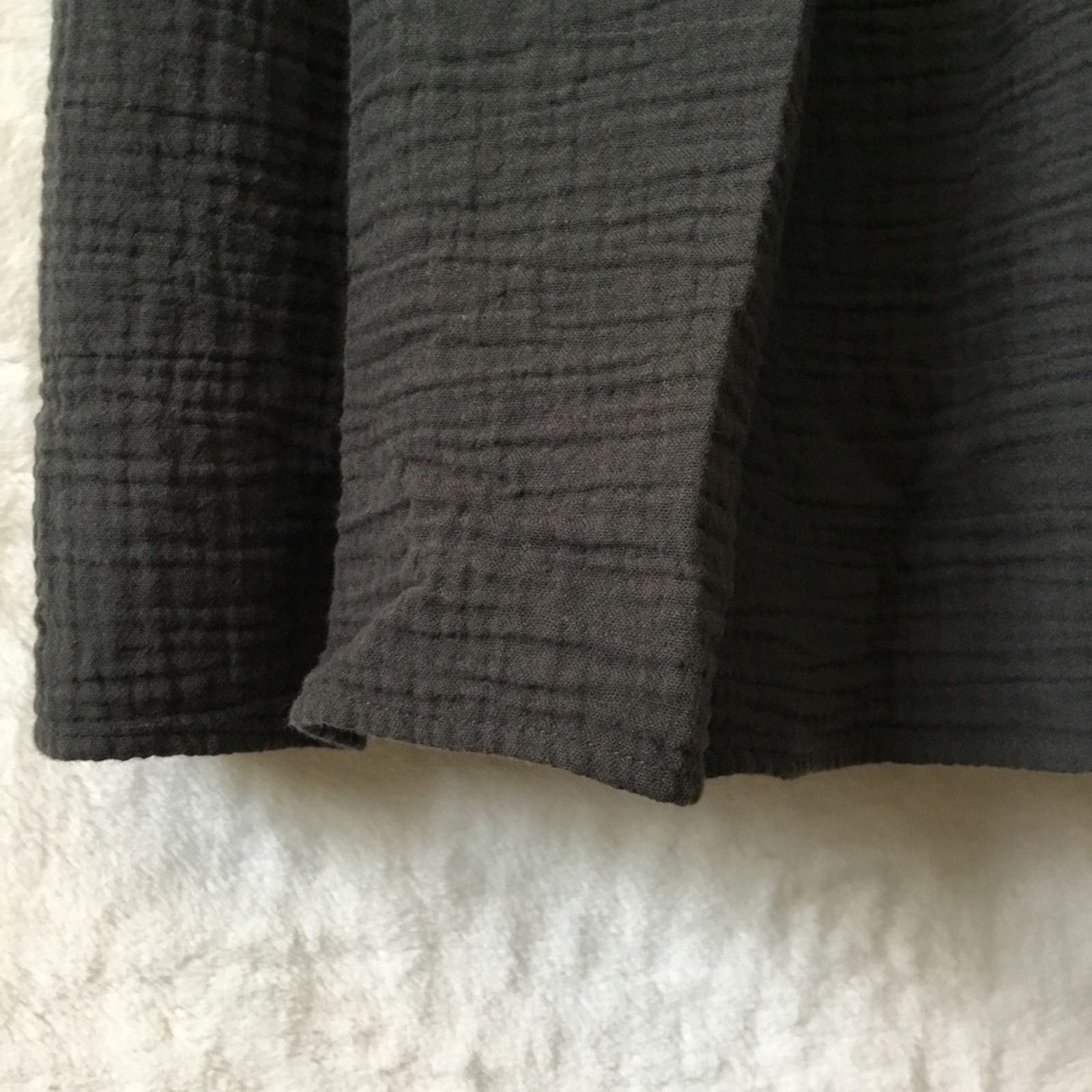 Other UpWest Dark Gray Sleeveless Button-Front Gauze Mini Dress Size M / US 6-8 / IT 42-44 - 4 Thumbnail
