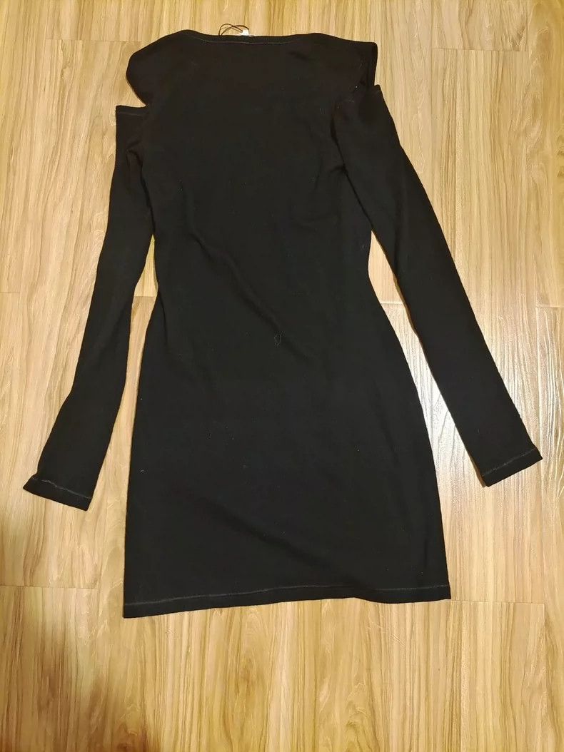 Helmut Lang HELMUT LANG A woolen t-shirt with a bare shoulder Size XS / US 0-2 / IT 36-38 - 6 Thumbnail