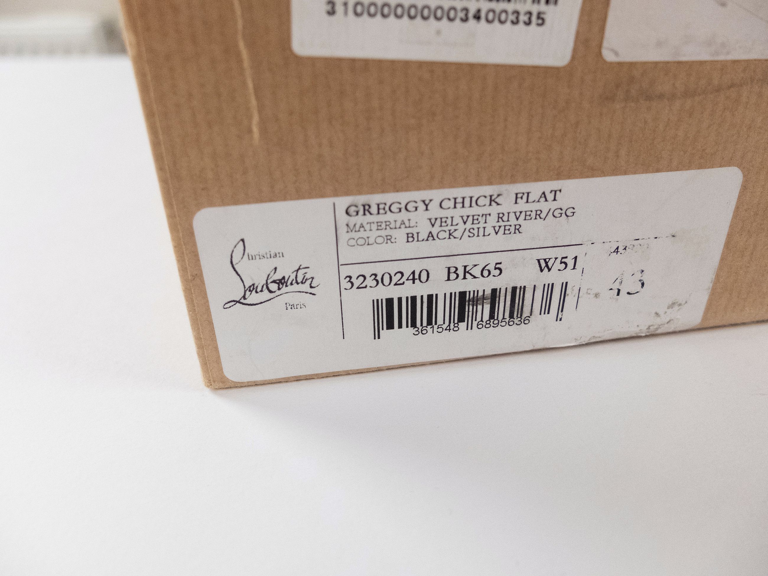 Christian Louboutin CHRISTIAN LOUBOUTIN Greggy Chick black studded velvet shoes Size US 10 / EU 43 - 12 Thumbnail