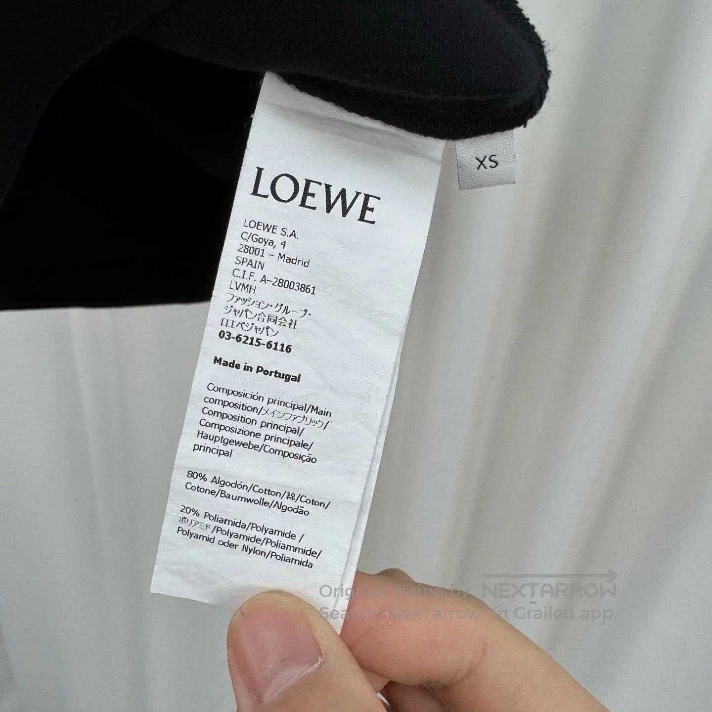 Loewe Loewe Irregular Hem Embroidered Logo Tee. Size US XS / EU 42 / 0 - 6 Thumbnail