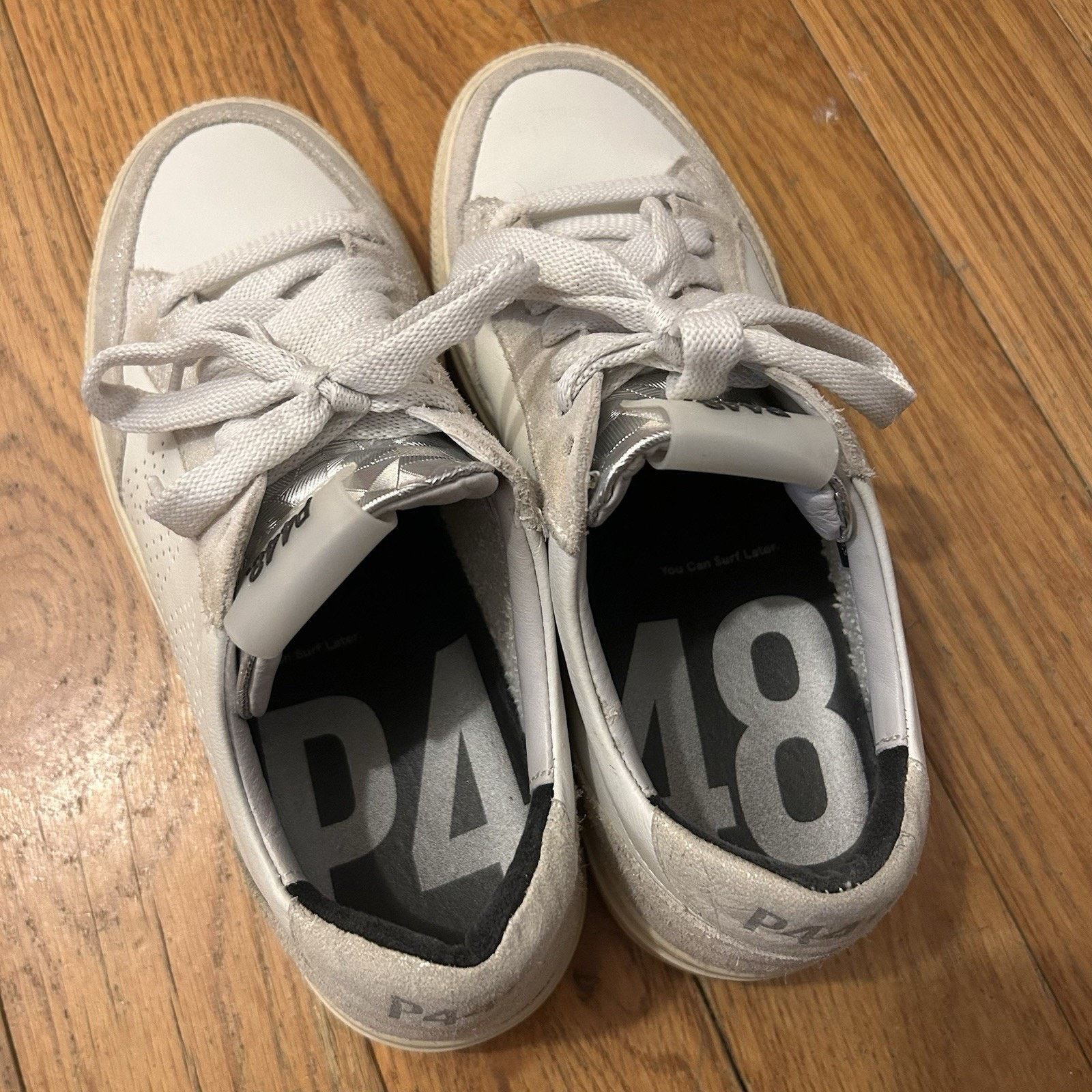 P448 P448 Soho Leather Suede Glitter Sneakers Shoes 38 Size 7.5-8 Size US 8 / IT 38 - 5 Thumbnail