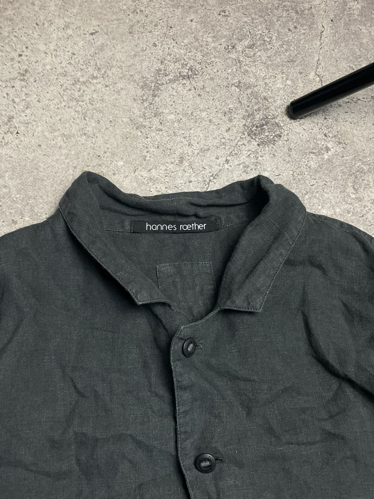 hannes roether Hannes Roether Linen Botan shirt Size US XXL / EU 58 / 5 - 2 Thumbnail