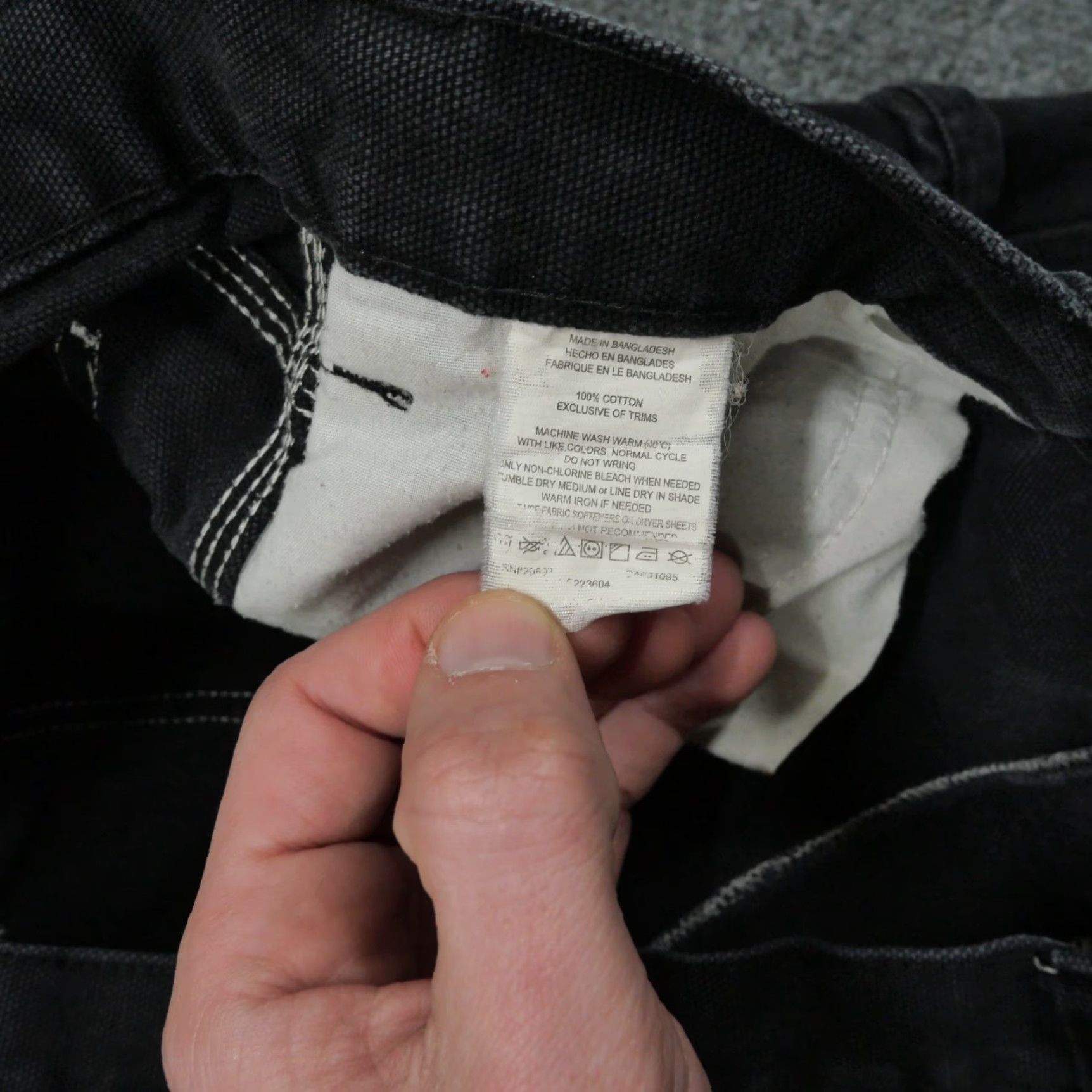 Dickies Dickies Pants Mens 38 Black Faded Canvas Grunge Workwear Adult Casual Straight Leg Carpenter 90s Mens Size US 38 / EU 54 - 5 Thumbnail