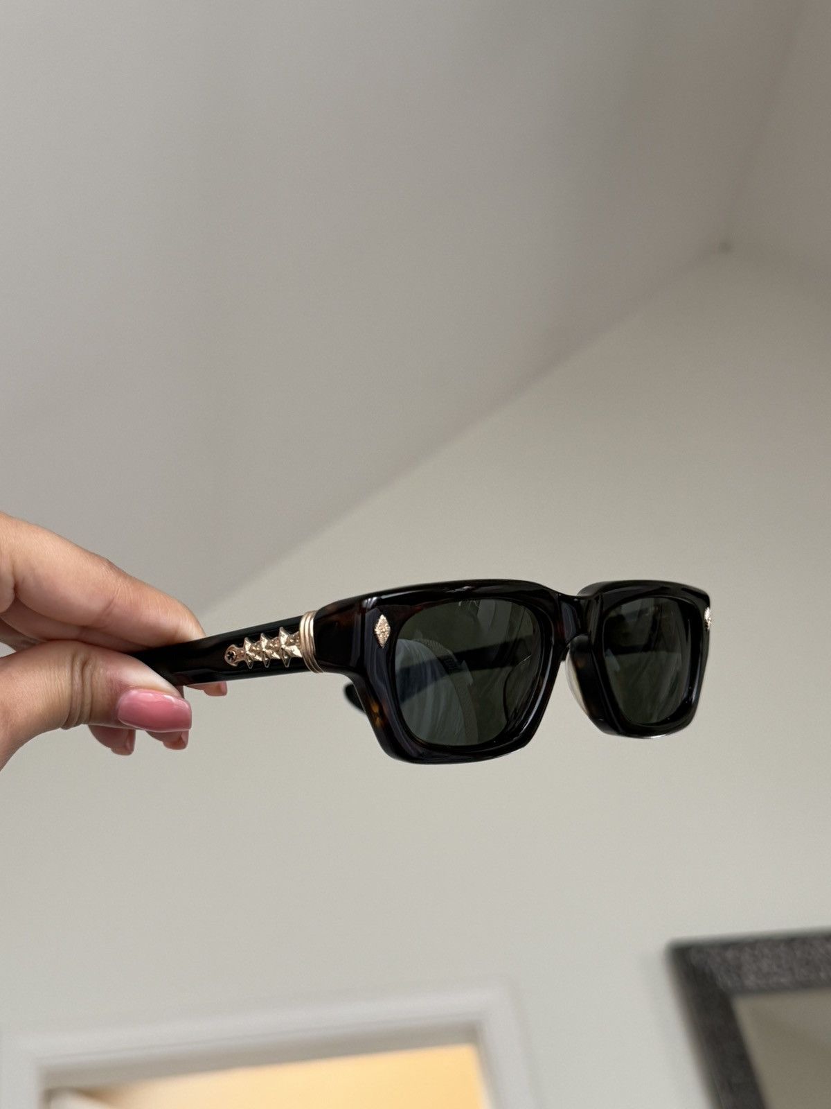 Chrome Hearts CHROME HEARTS IDAWANNA DARK TORTOISE BLACK Size ONE SIZE - 1 Thumbnail