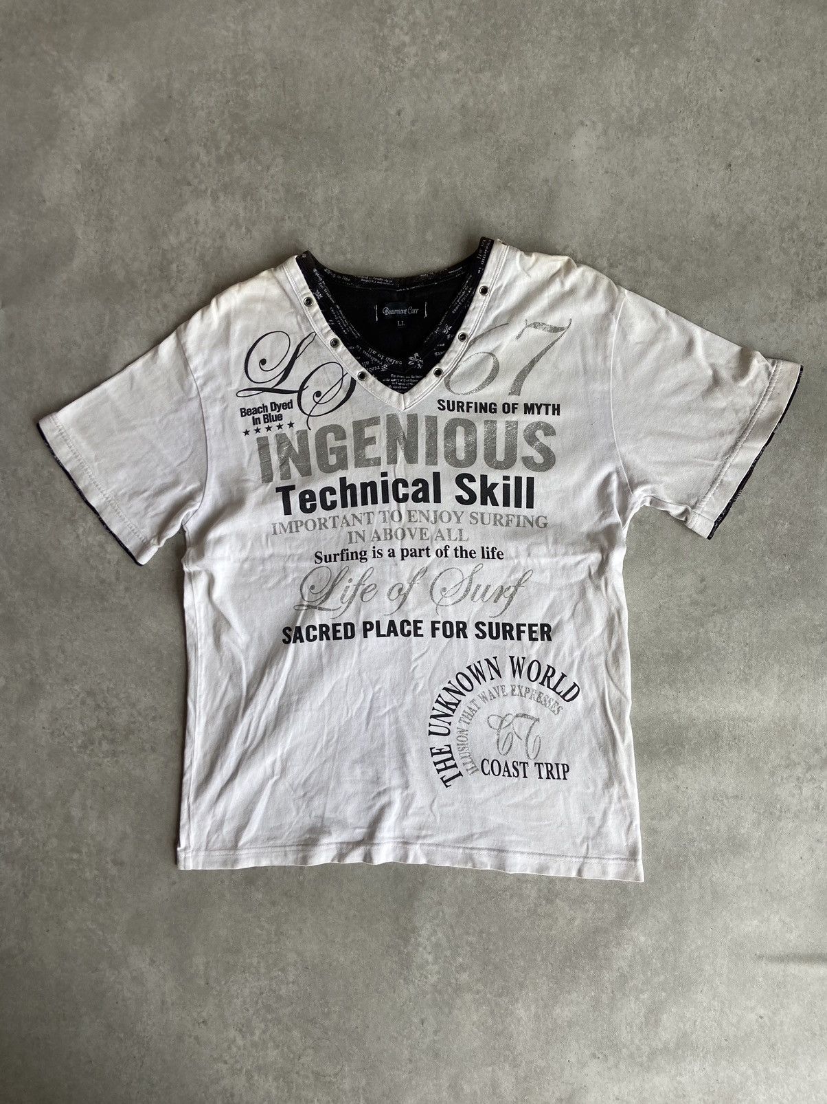 If Six Was Nine × Japanese Brand × Le Grande Bleu (L.G.B.) Beaumont Carr Poem Tshirt Size US L / EU 52-54 / 3 - 1 Thumbnail
