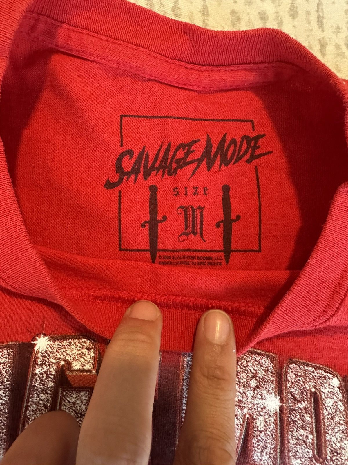 21 Savage SAVAGE MODE 2 RED TEE Size US M / EU 48-50 / 2 - 3 Thumbnail