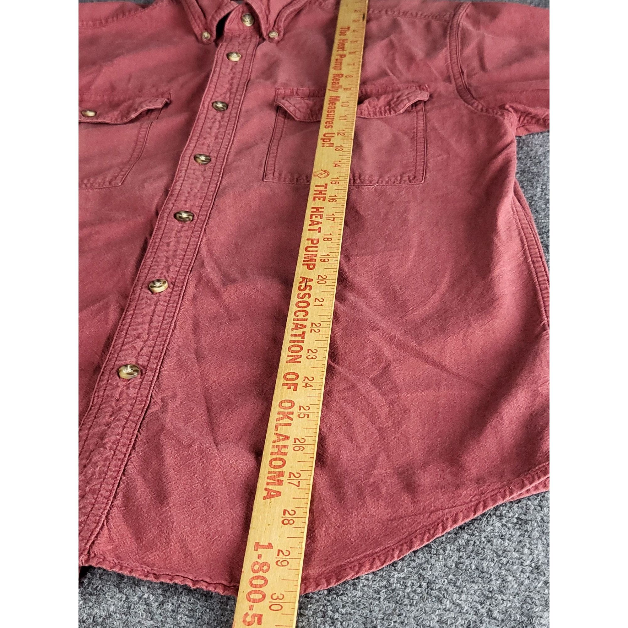 Carhartt Carhartt Button Up Shirt Mens M Crimson Solid Short Sleeve S Size US M / EU 48-50 / 2 - 5 Thumbnail