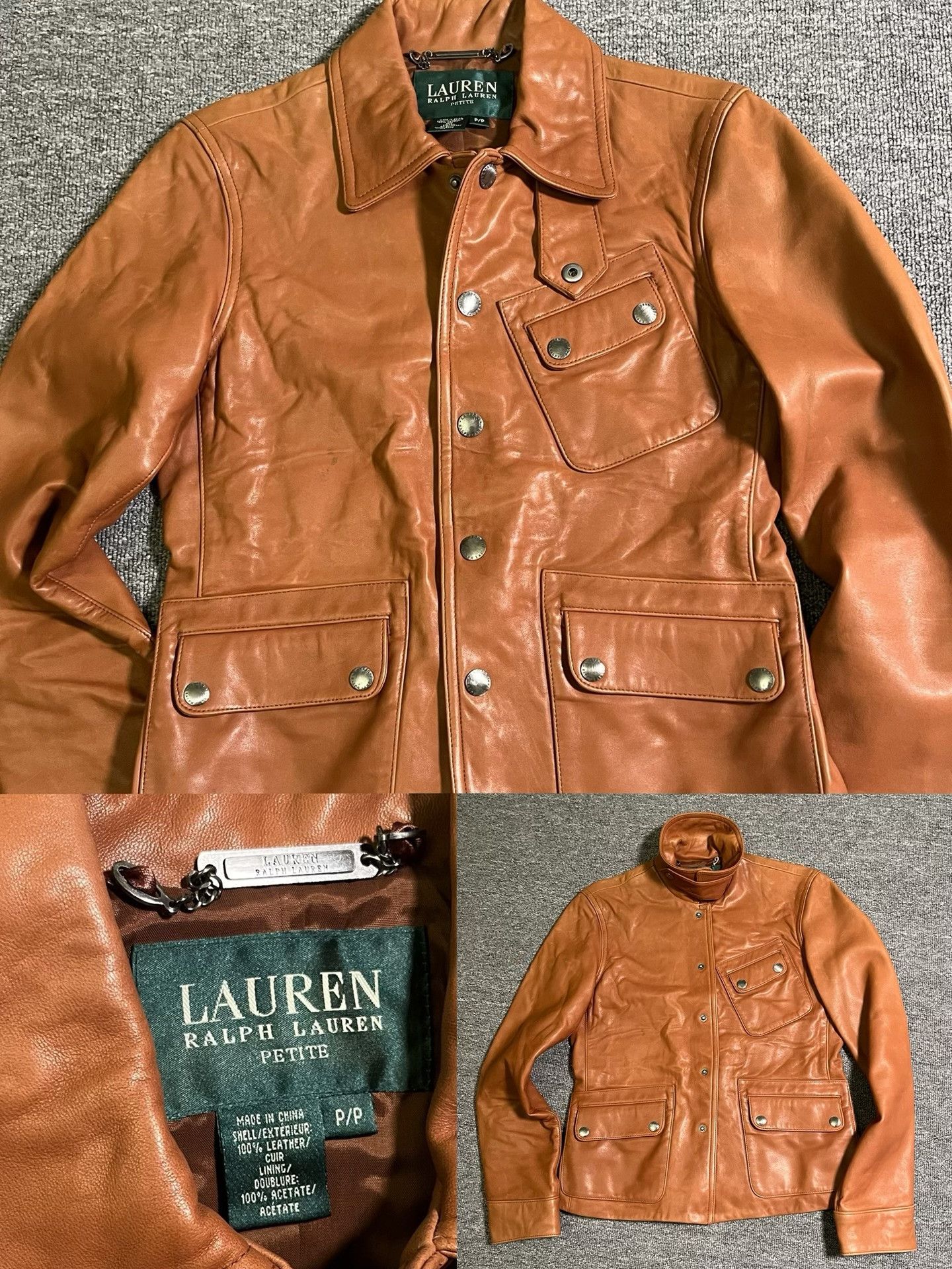 Ralph Lauren Ralph Lauren Women's Leather Jacket Size S / US 4 / IT 40 - 1 Thumbnail