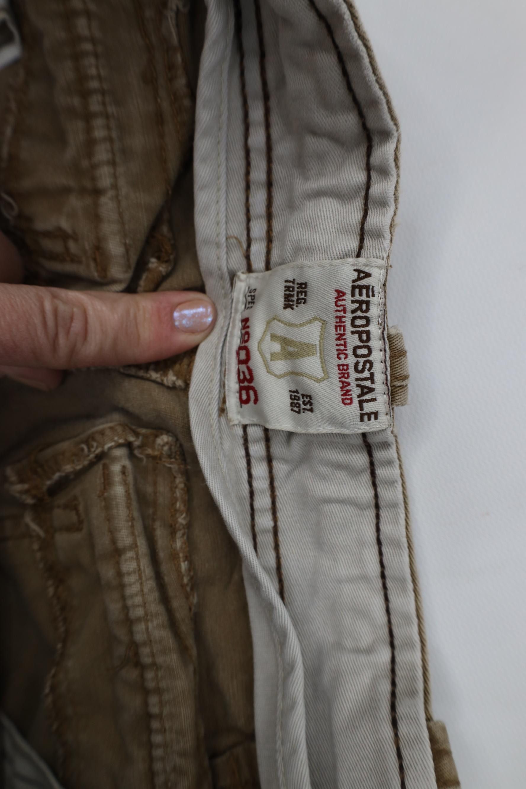Aeropostale Vintage 90s Y2K Aeropostale Surplus Wide Leg Cargo Pants Size US 32 / EU 48 - 9 Thumbnail