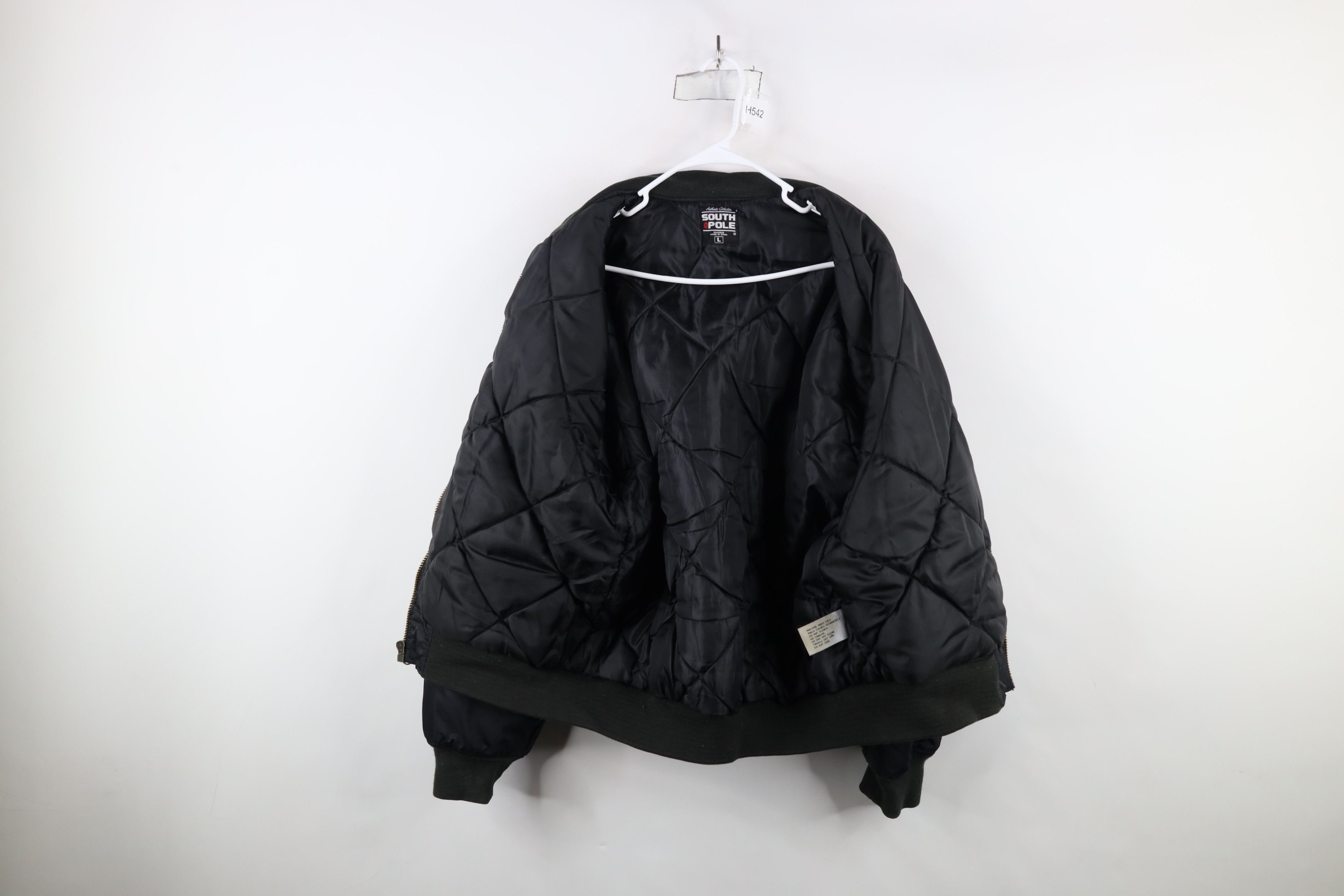 Vintage 90s Y2K Southpole Military Bomber Jacket Black