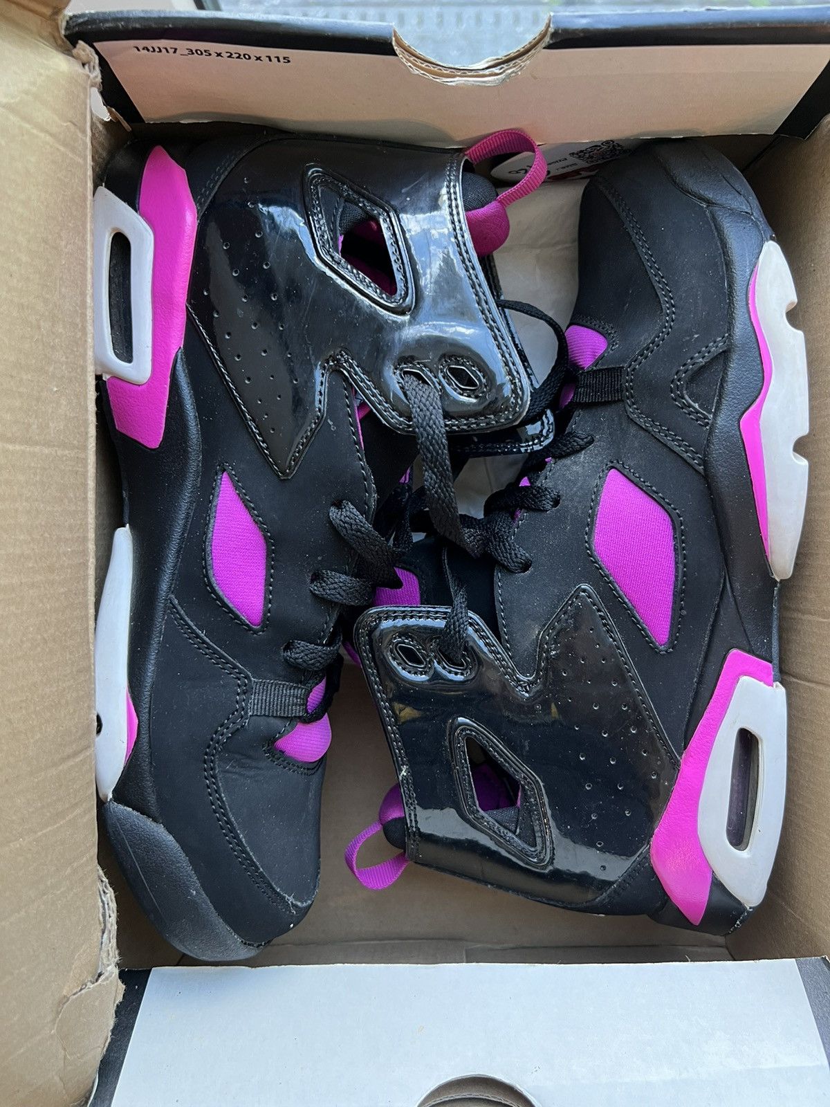 Jordan Brand Jordan Flight Club 91 Black Fuschia Blast size 6.5y 8w Size US 8 / IT 38 - 10 Thumbnail