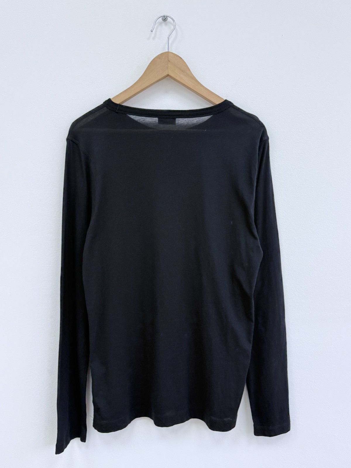 Dries Van Noten Dries Van Noten Black Long Sleeve T-Shirt Size US M / EU 48-50 / 2 - 2 Thumbnail