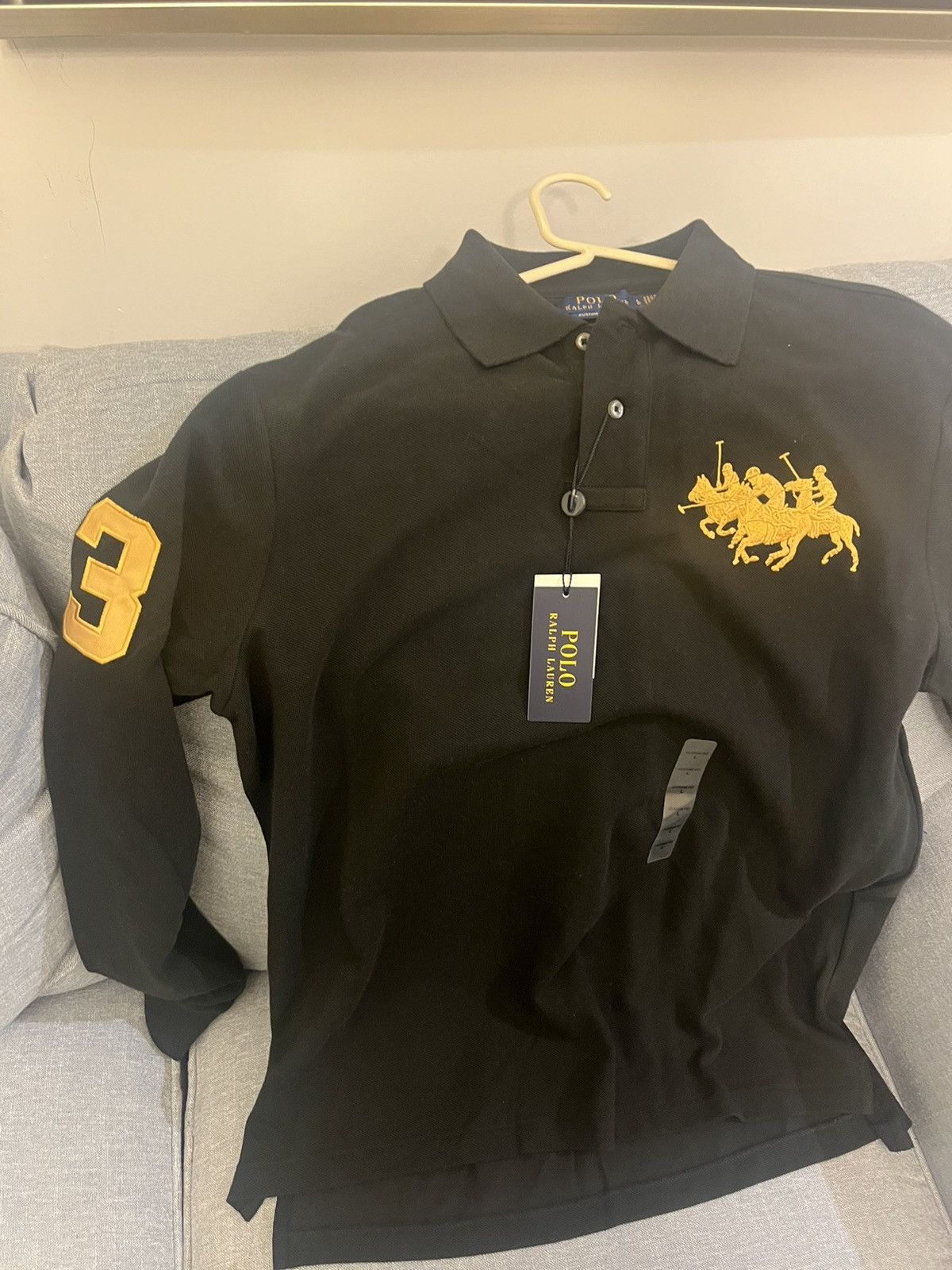 Designer × Polo Ralph Lauren polo black KNIT BLACK 3INSARGIA Size US L / EU 52-54 / 3 - 1 Thumbnail