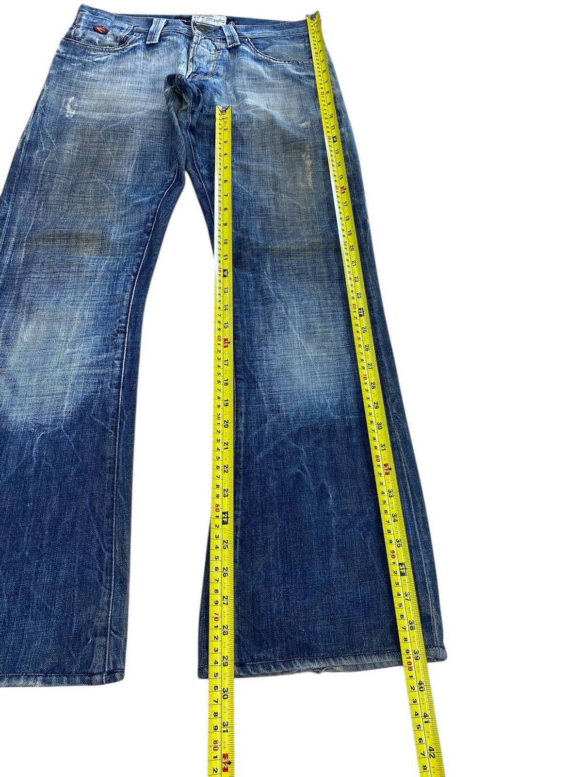 Energie Energie Flared Jeans Blue Washed Wide Leg Y2K Style Size US 31 - 6 Thumbnail
