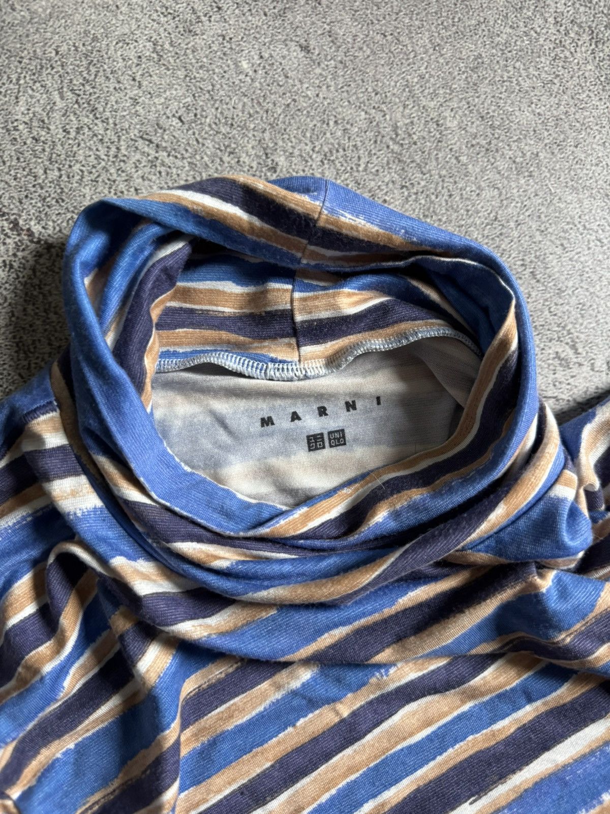 Marni Womens Uniqlo x Marni Striped Turtleneck Long Sleeve T-Shirt Size L / US 10 / IT 46 - 5 Thumbnail