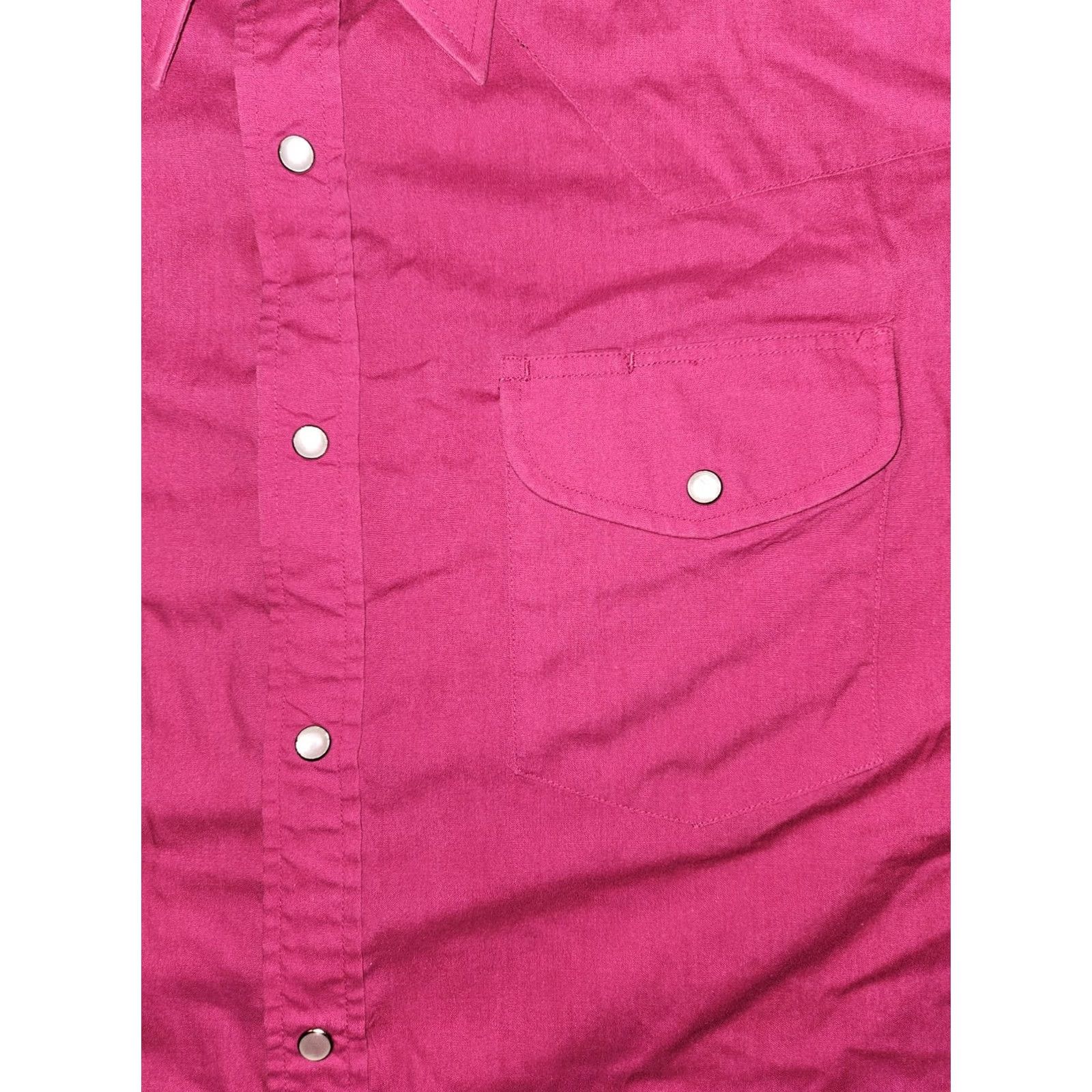 Vintage VINTAGE Sheplers Western Pearl Snap Shirt Men 16.5 33 Magenta Long Sleeve Pink Button-Up Size US XL / EU 56 / 4 - 6 Thumbnail