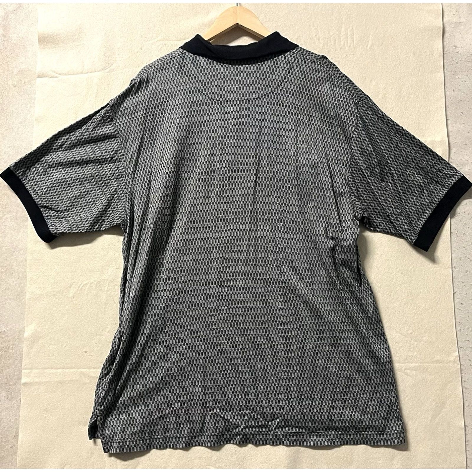 Vintage Ashworth Polo Shirt Mens XL Gray & Black Geometric Pattern Logo Golf Shirt Size US XL / EU 56 / 4 - 2 Thumbnail