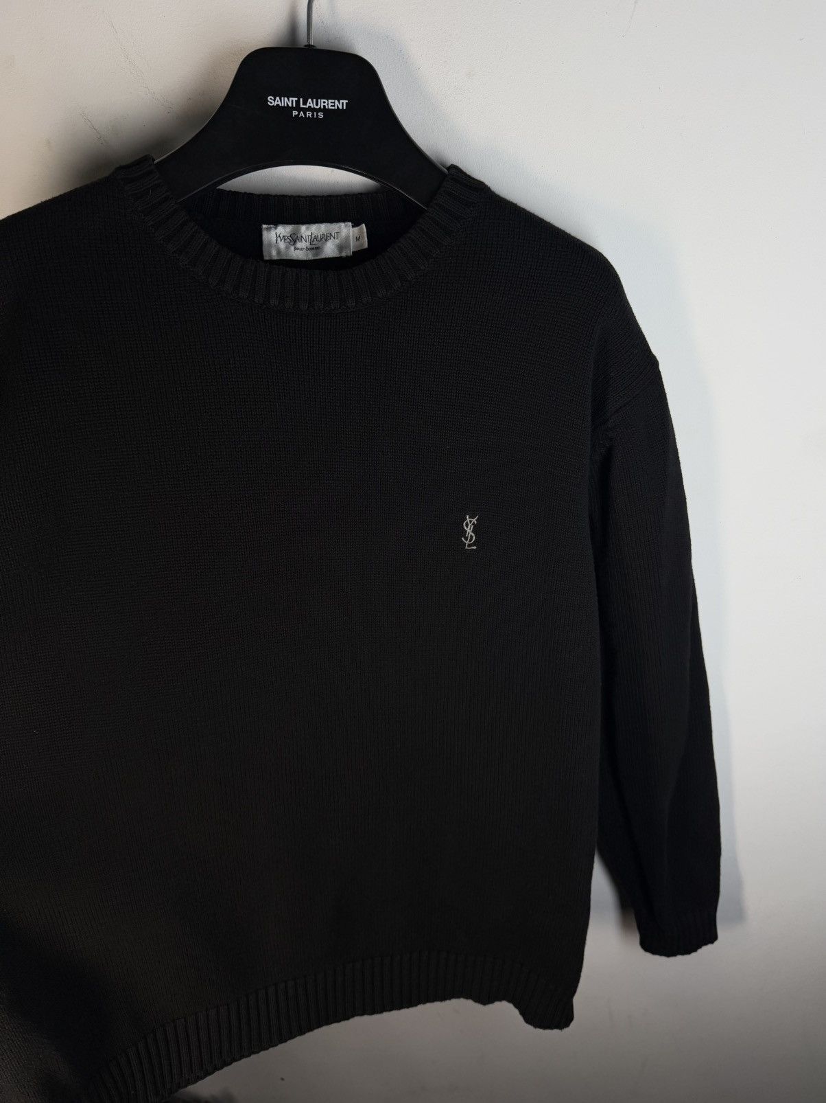 Yves Saint Laurent Black YSL Sweater Knit Size US M / EU 48-50 / 2 - 8 Thumbnail