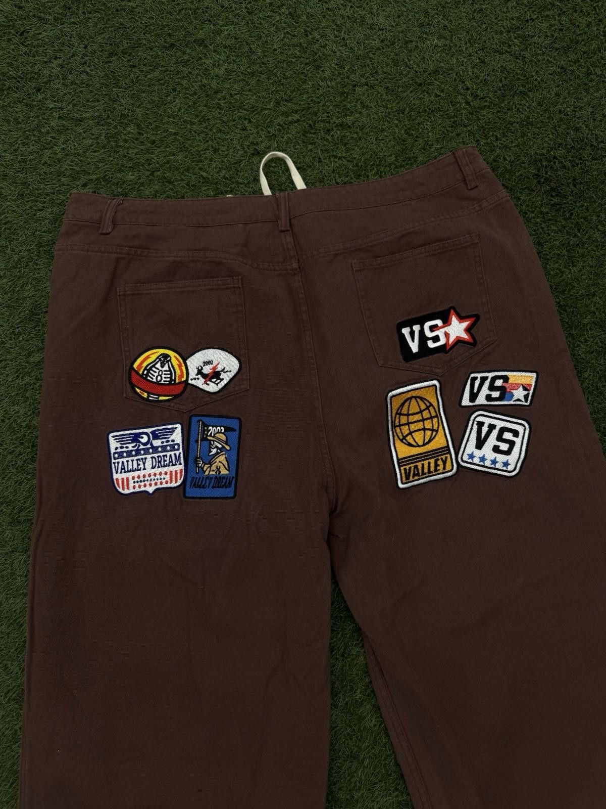 Vale Valley Baggy Patchwork Denim Brown Jeans Size 38 (NEW) Size US 38 / EU 54 - 7 Thumbnail