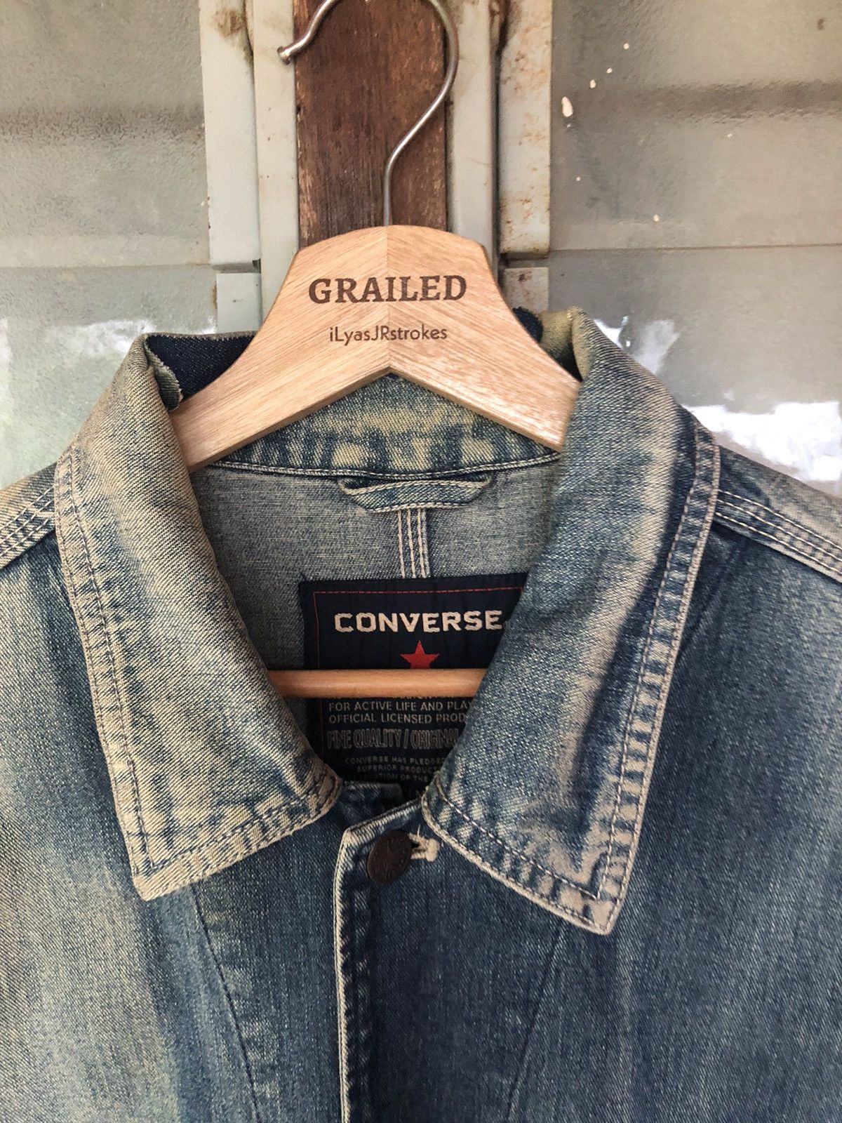 Converse Vintage Converse Distressed Denim Jacket Size US M / EU 48-50 / 2 - 9 Thumbnail