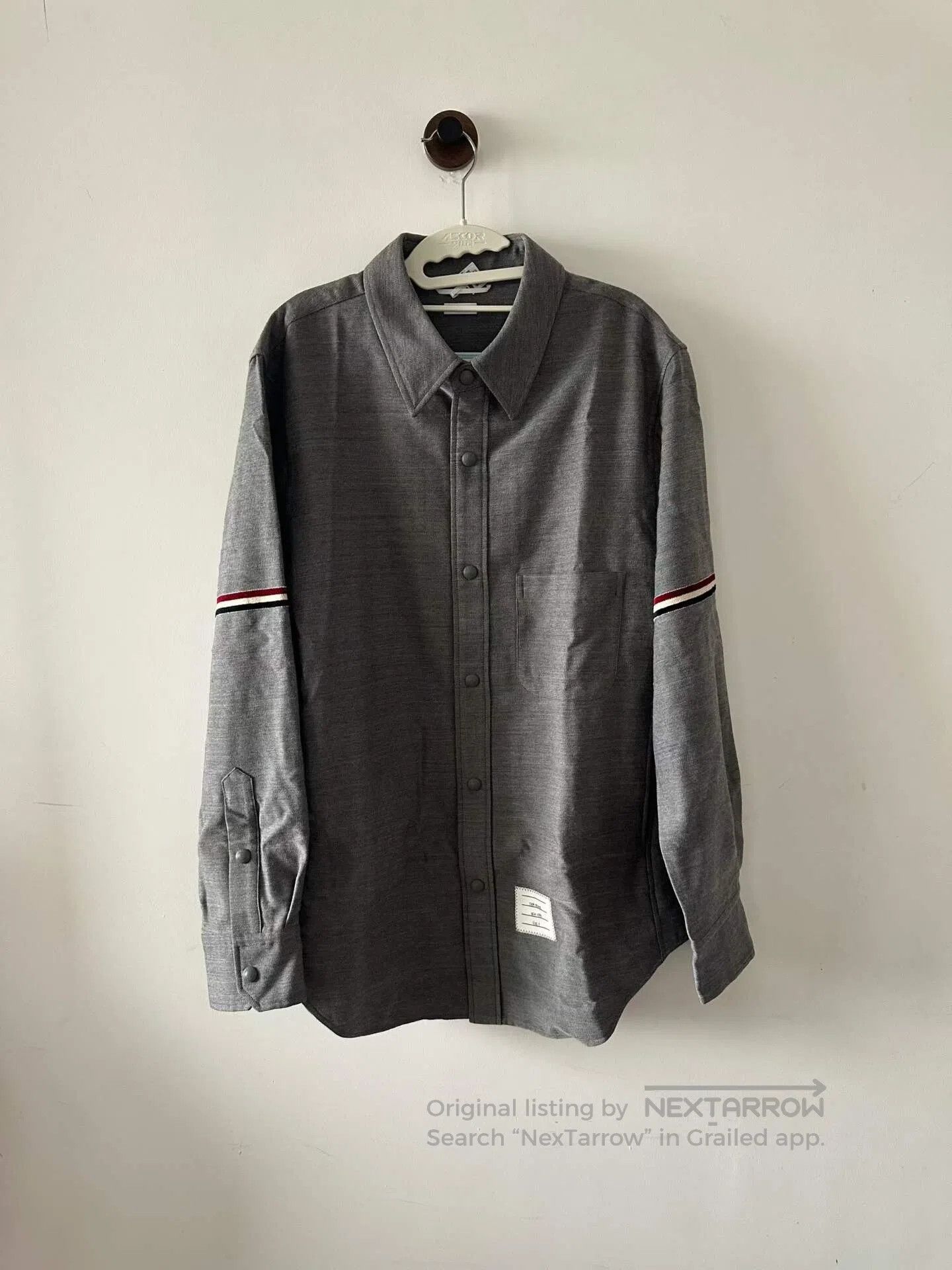 Thom Browne Thom Browne Wool Double Sleeve Logo Shirt Jacket| Size US L / EU 52-54 / 3 - 1 Thumbnail