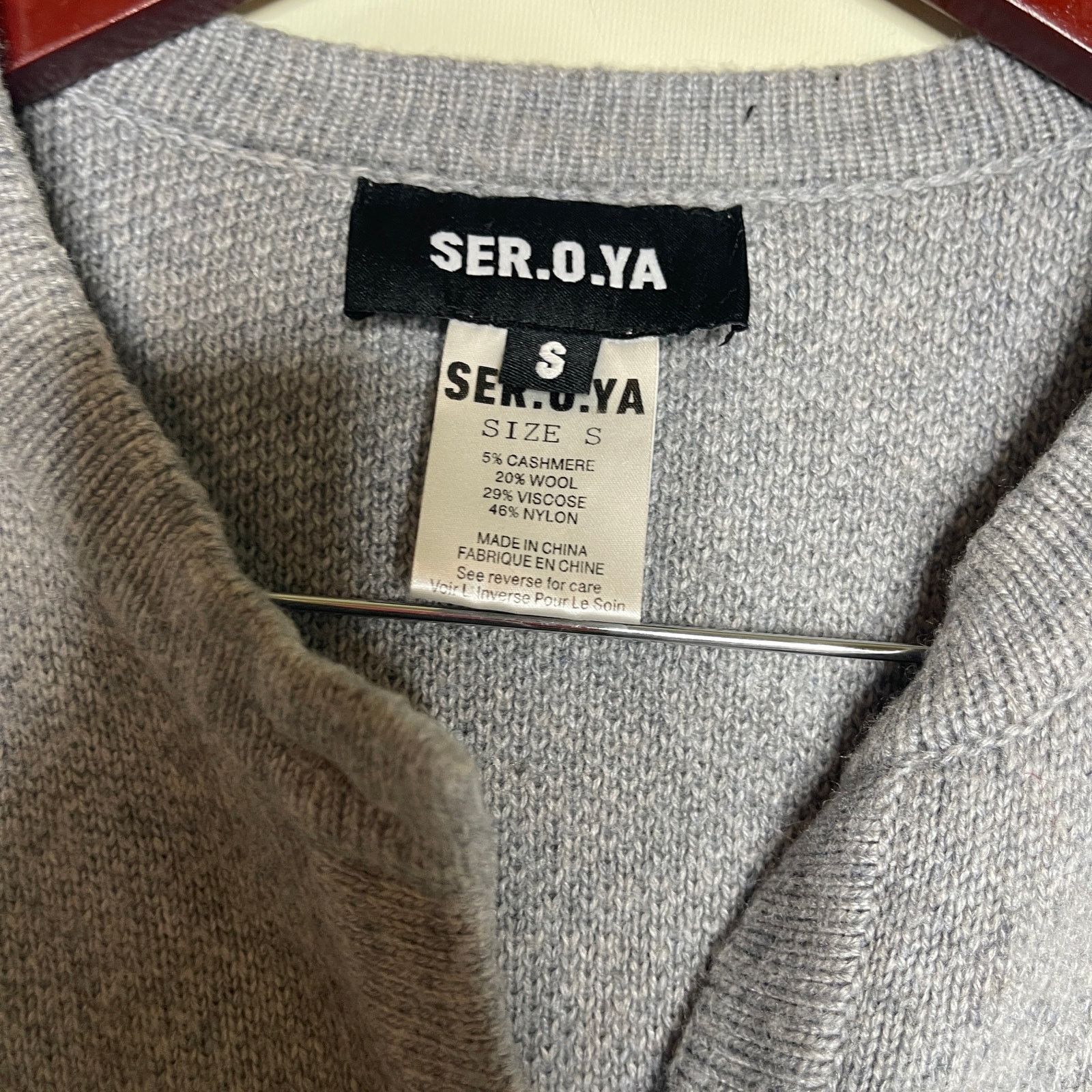 SER.O.YA SEROYA Ser.O.Ya Grey Knitted Cashmere Wool WREN JUMPSUIT M Size 28" / US 6 / IT 42 - 3 Thumbnail