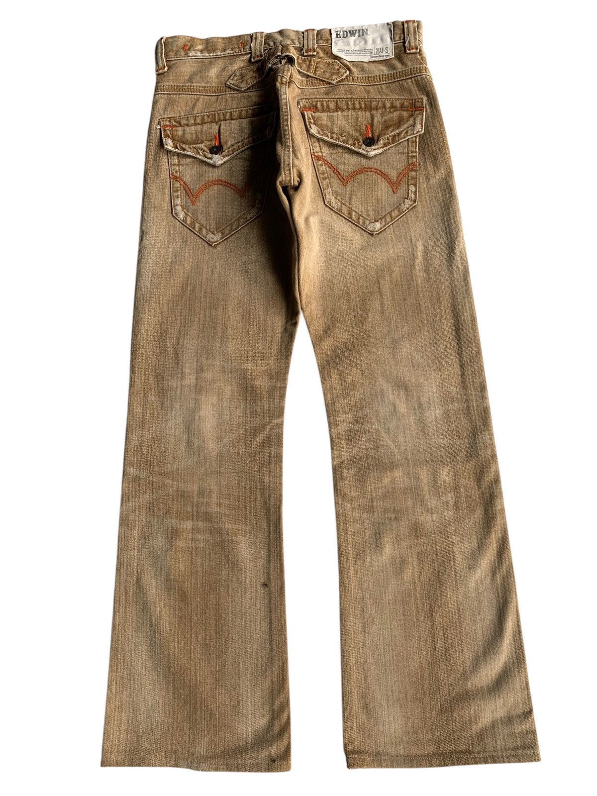 Edwin FLARE💥 EDWIN XVS JAPANESE BUCKLE BACK PUNK STYLE DENIM🎌☠️ Size US 31 - 4 Thumbnail