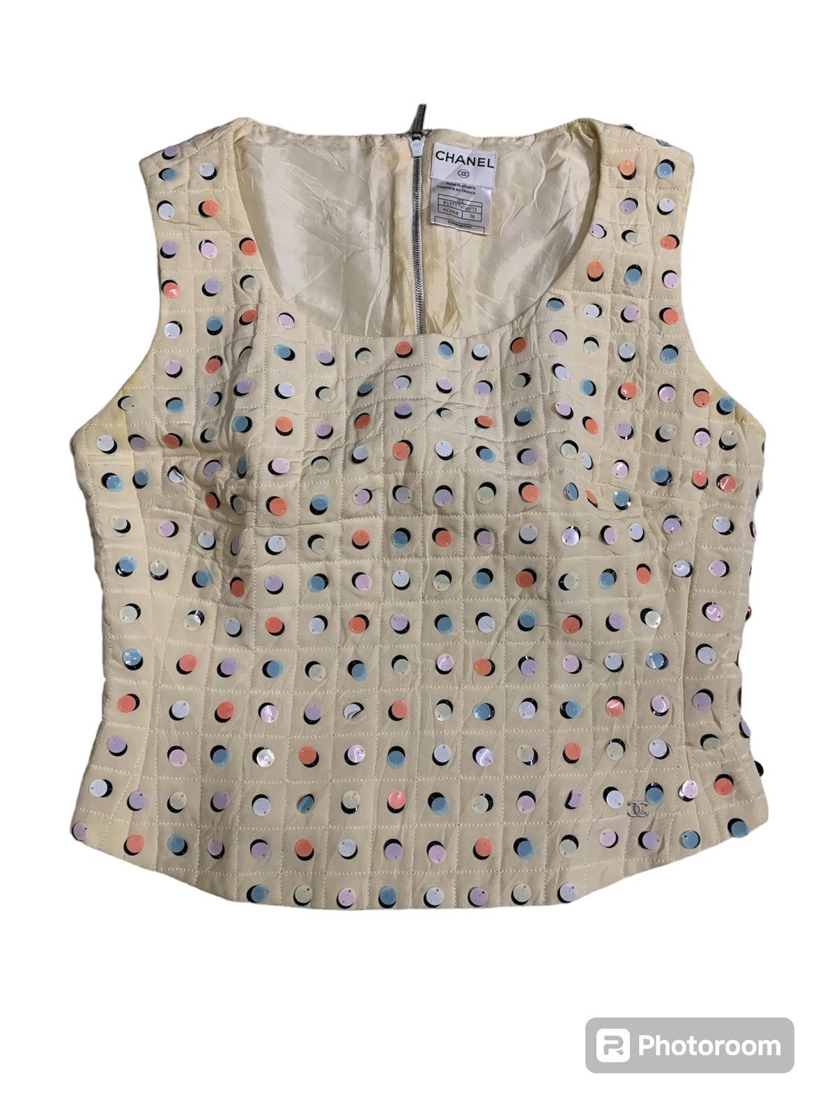 Chanel 💥Chanel Tank Top Zip Shirt Size XS / US 0-2 / IT 36-38 - 1 Thumbnail