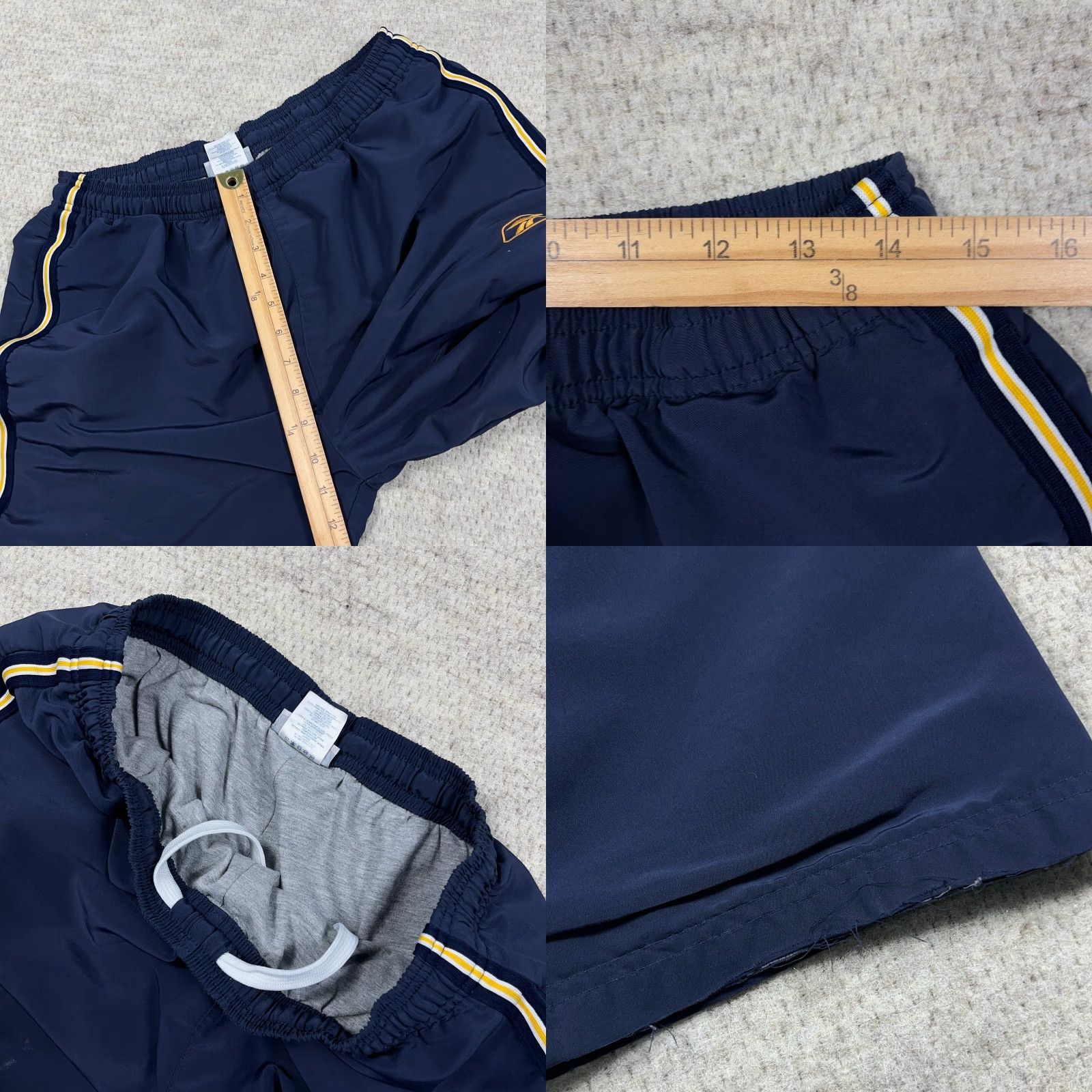Reebok VINTAGE Reebok Pants Men S Blue Windbreakers Track Suit Joggers Y2K Lined Size 36R - 10 Thumbnail