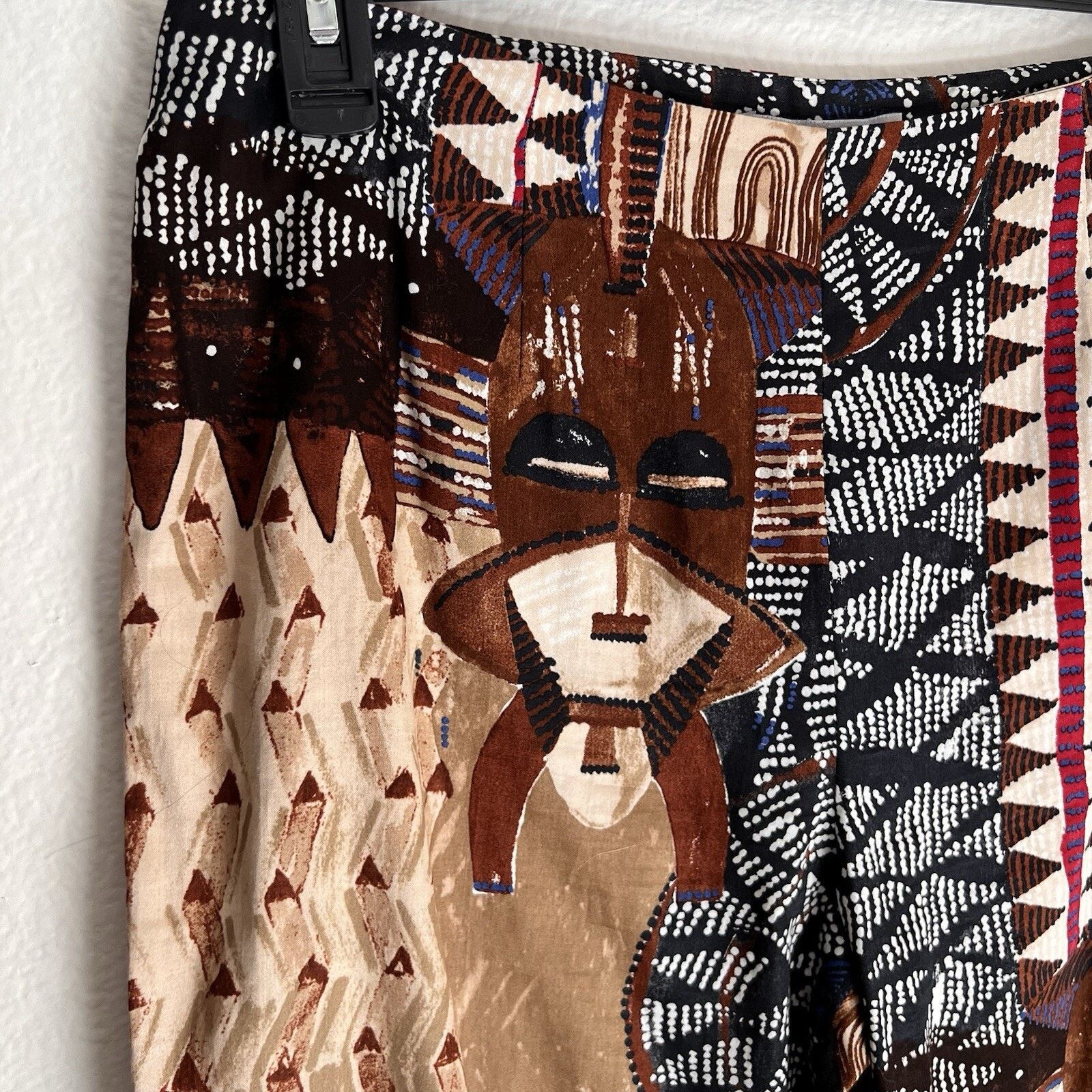 Saks Fifth Avenue SAKS FIFTH AVE (12) Tribal Ethnic Straight Leg Capri Pant Size 34" / US 12 / IT 48 - 2 Thumbnail