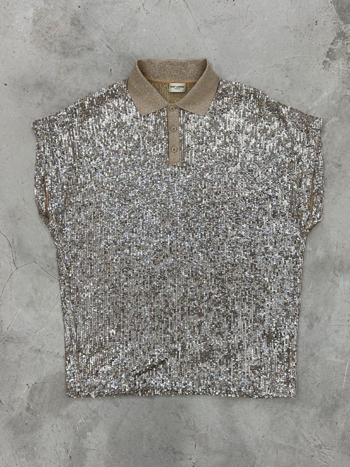 Saint Laurent Boxy Oversized Sequin Shirt
