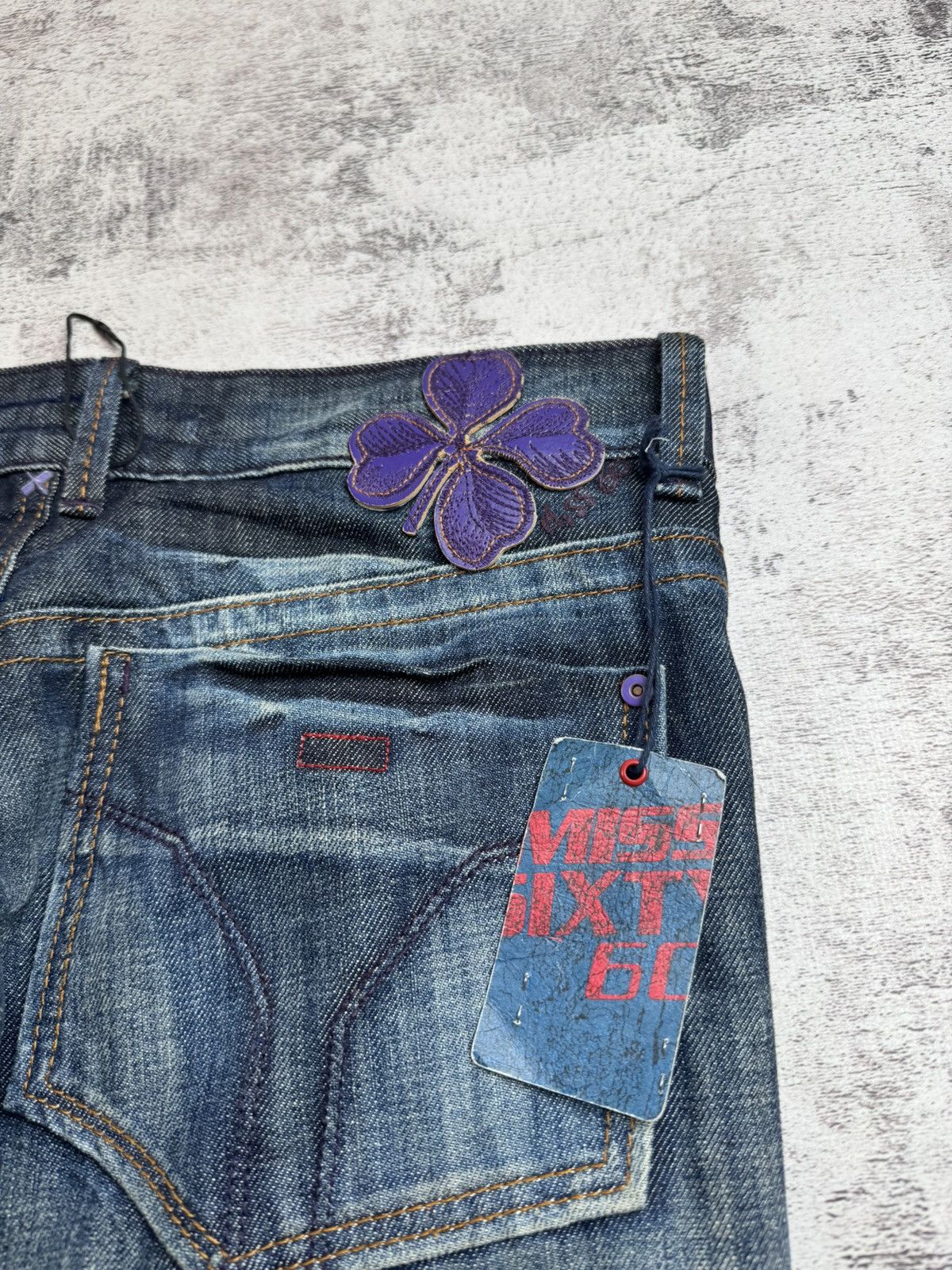 Miss Sixty × Vintage NEW Miss Sixty Karen Rap Hip Hop 00s Y2K Denim Jeans Trousers Size 32" / US 10 / IT 46 - 10 Thumbnail