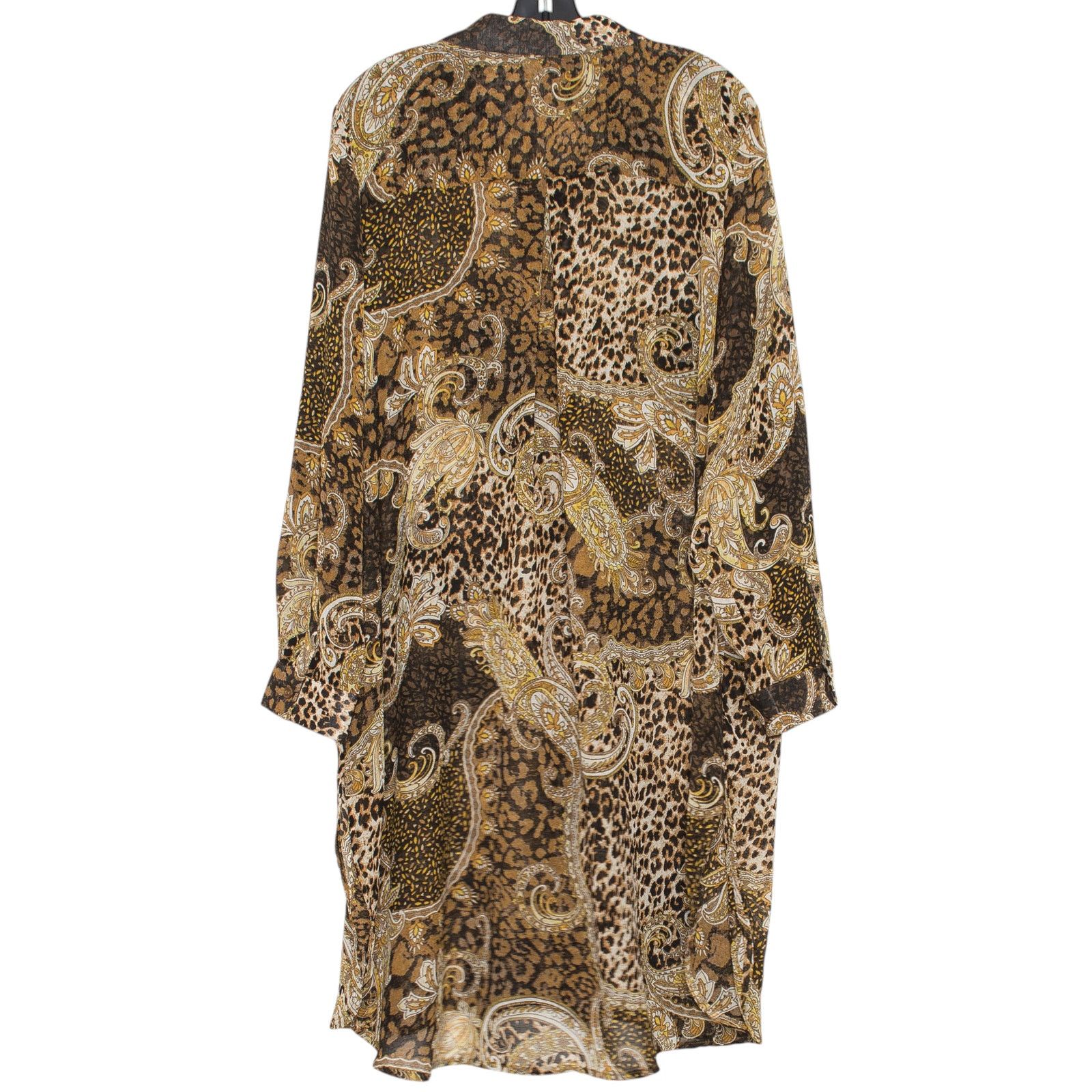 Other Jessica London Shirt Dress Sheer Animal Paisley Brown 24W Size 4XL / US 24-26 - 3 Thumbnail