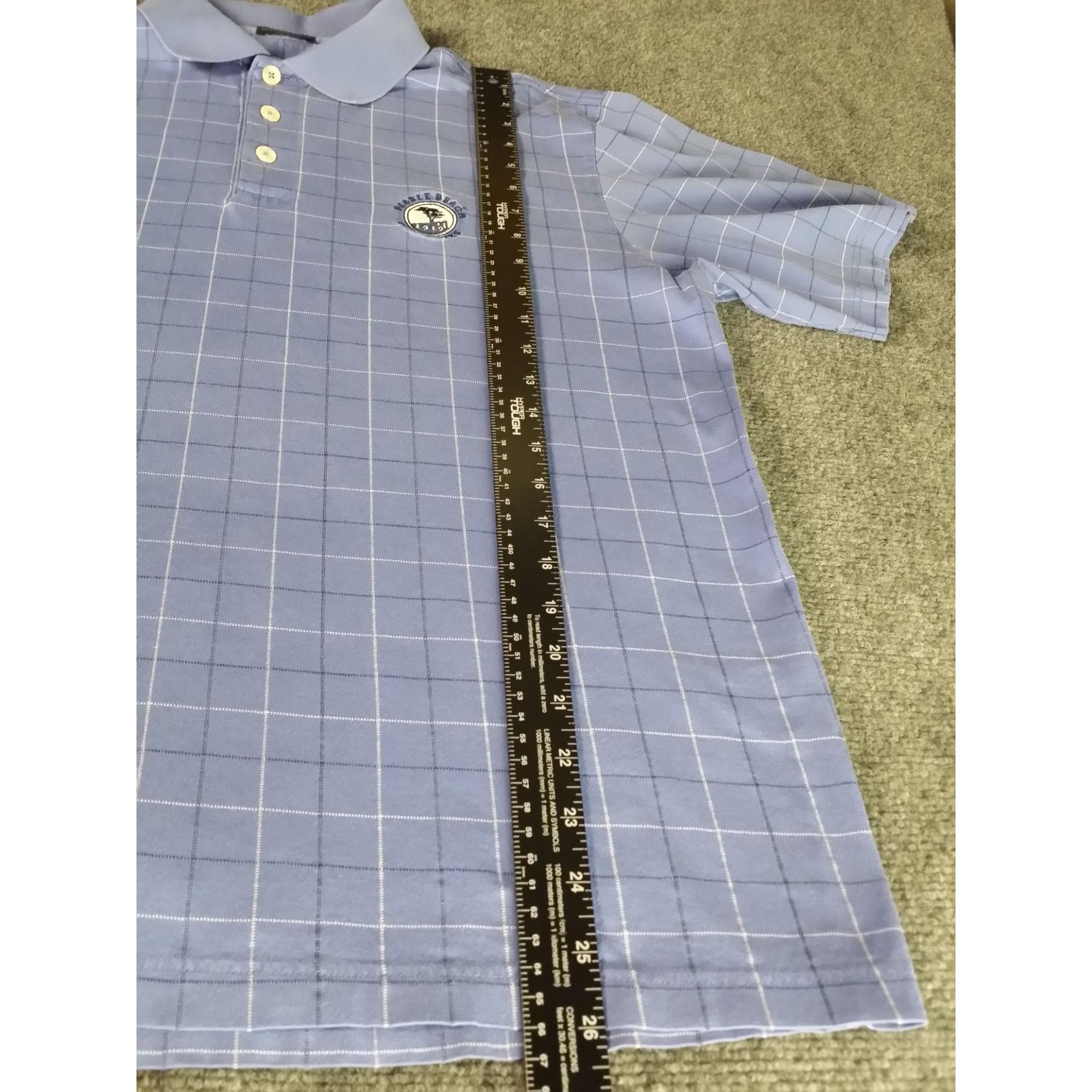 Lone Cypress By Pebble Beach Pebble Beach Collection Golf Links Polo Men Sz M Blue Embroi Size US M / EU 48-50 / 2 - 3 Thumbnail