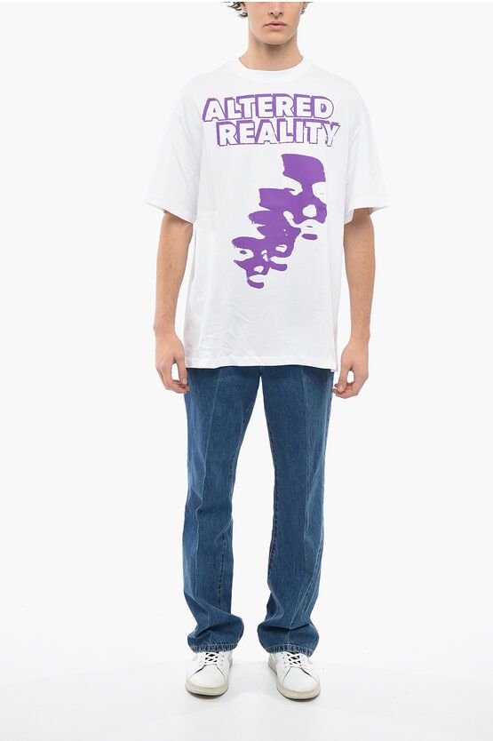 Raf Simons o1y0325 Logo Crewneck T-Shirt in White Size US XS / EU 42 / 0 - 4 Thumbnail