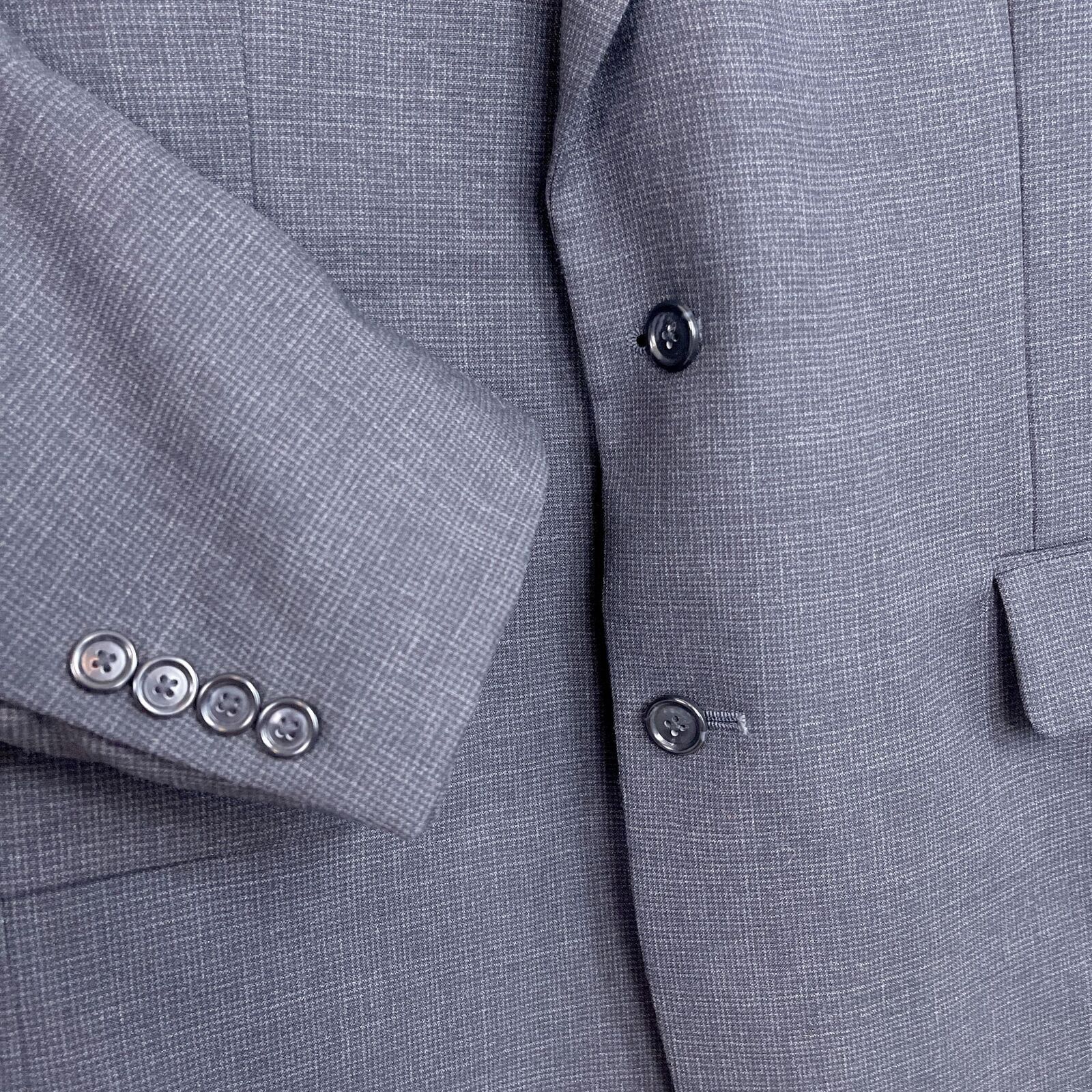 Jos. A. Bank Jos A Bank Wool 2 Piece Suit Dark Gray Two Button 40R 34x29 Size 40R - 4 Thumbnail