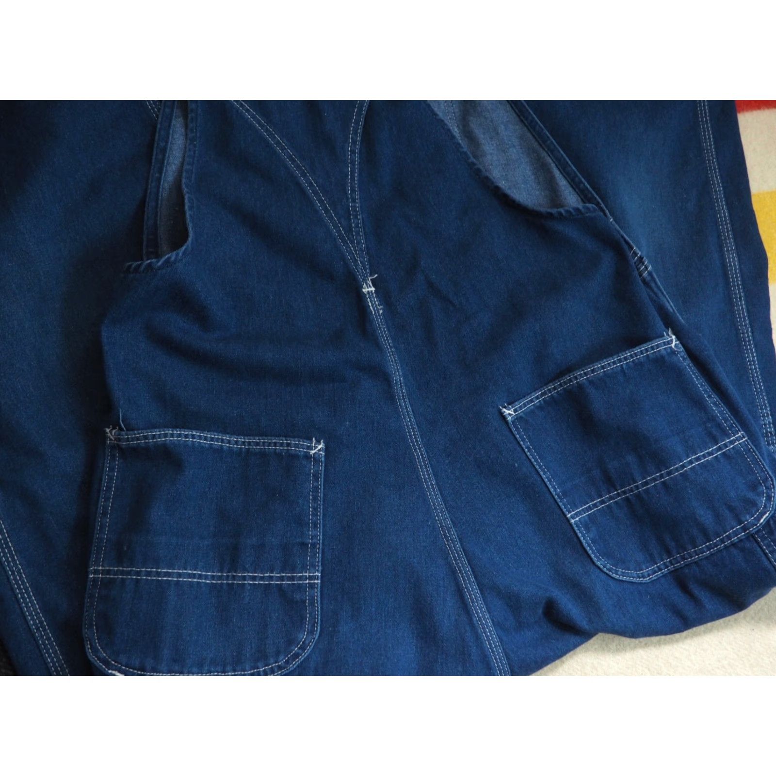 Sears VTG Sears Roebucks Denim Overalls Jeans Bibs 37x31 Blue 1990s Military/Landgirl Casual Mens Women? (Gender not explicit) Size US 37 - 6 Thumbnail