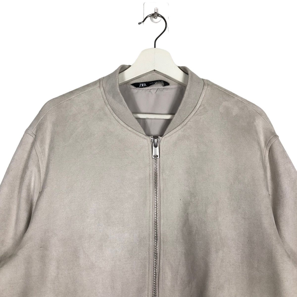 Zara 🔥 ZARA MOLESKIN BLOUSON BOMBER JACKET Size US XL / EU 56 / 4 - 3 Thumbnail