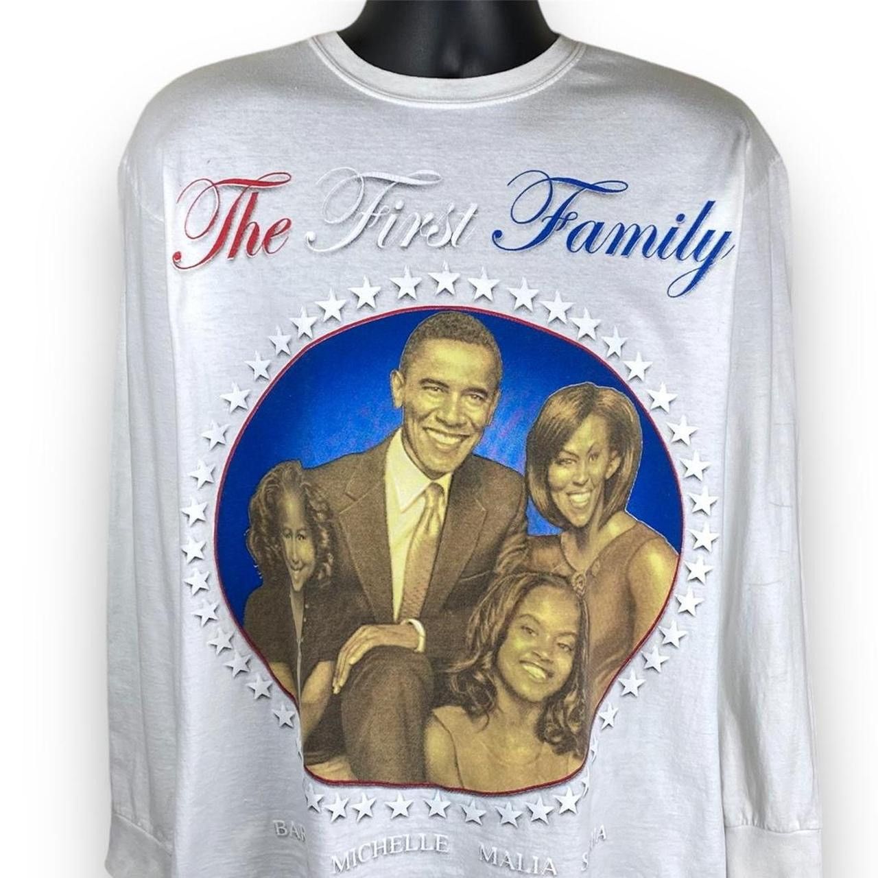 Jerzees × Vintage Vintage Jerzees First Family Barack ObamaTee Tshirt Size US XL / EU 56 / 4 - 1 Thumbnail