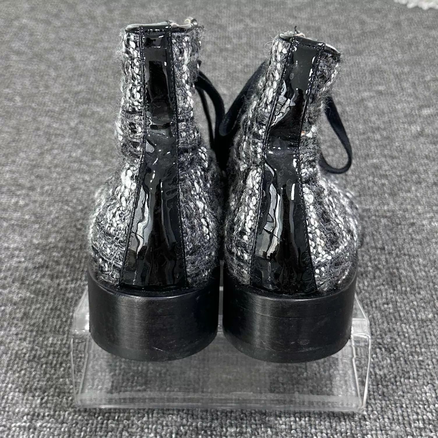 Chanel Chanel CC Woven Check Short Boots 98 New 37 Size US 6.5 / IT 36.5 - 5 Thumbnail