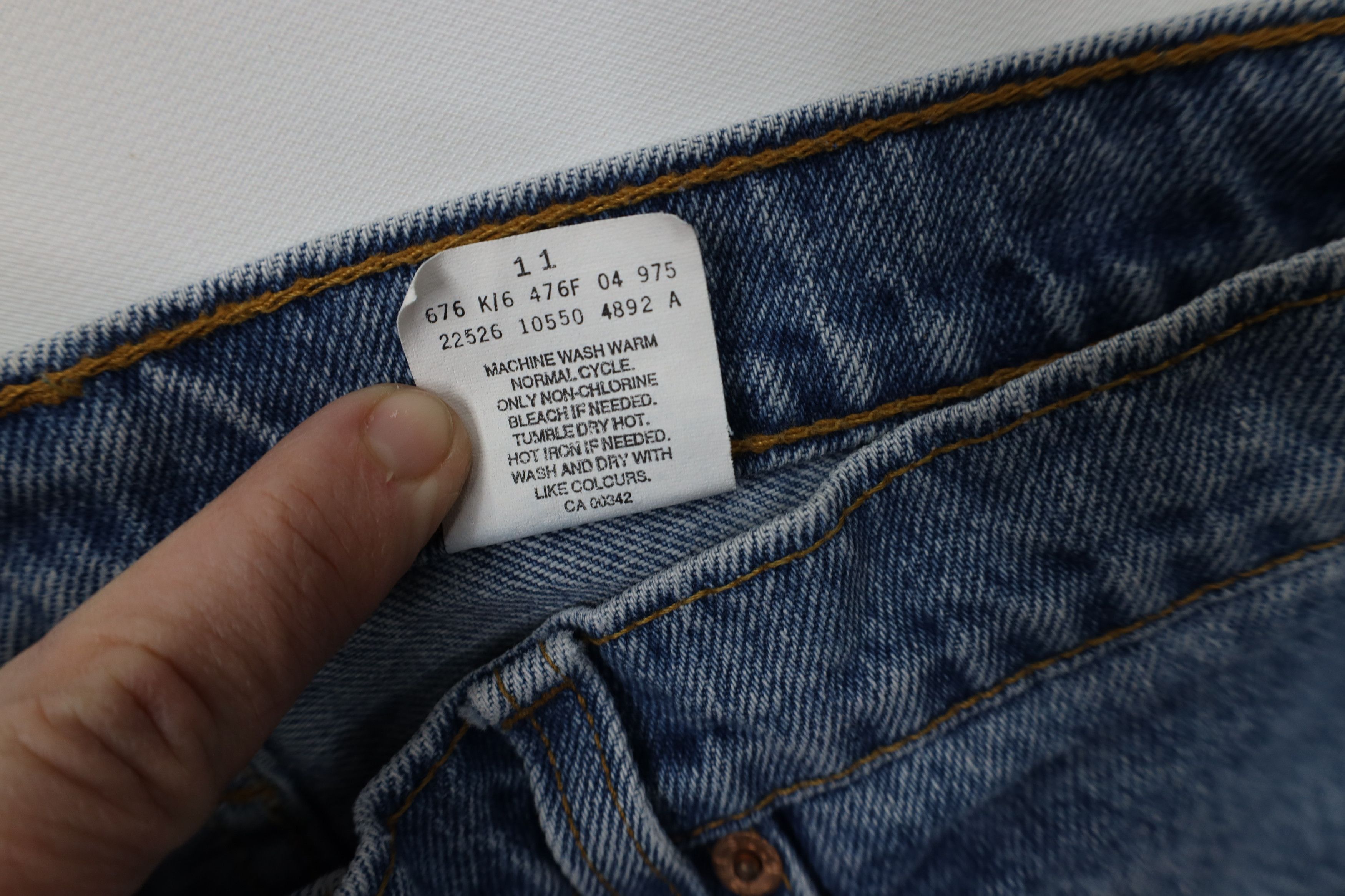 Levi's Vintage 90s Levis 550 Relaxed Tapered Leg Denim Jeans Blue Size 32" / US 10 / IT 46 - 6 Thumbnail
