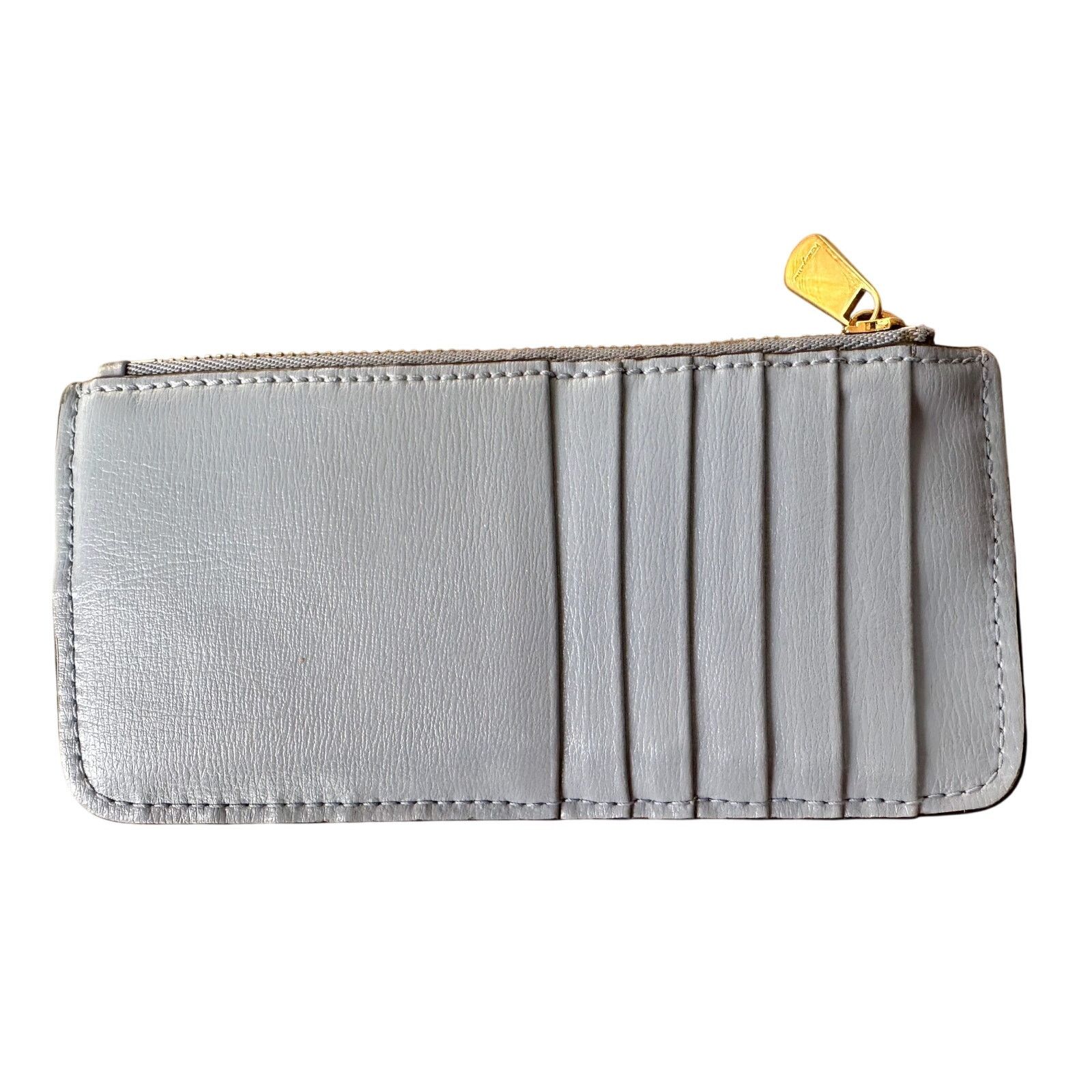 Salvatore Ferragamo Ferragamo Powder Blue Bow Zippered Pouch Card Holder Size ONE SIZE - 2 Thumbnail