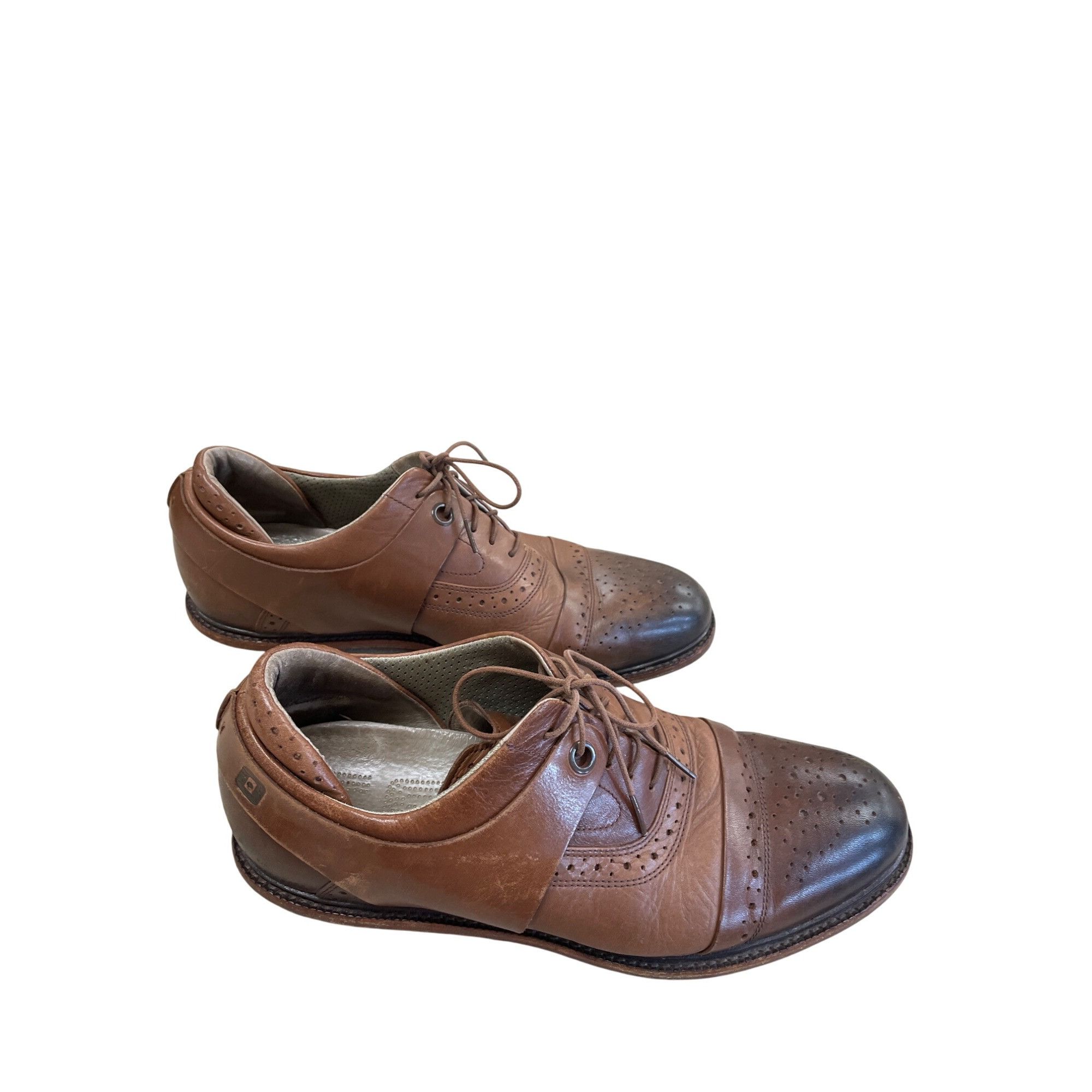 TSUBO Tsubo Mens Brown Leather Cap Toe Oxford Dress Shoes Size 12 Size US 12 / EU 45 - 4 Thumbnail