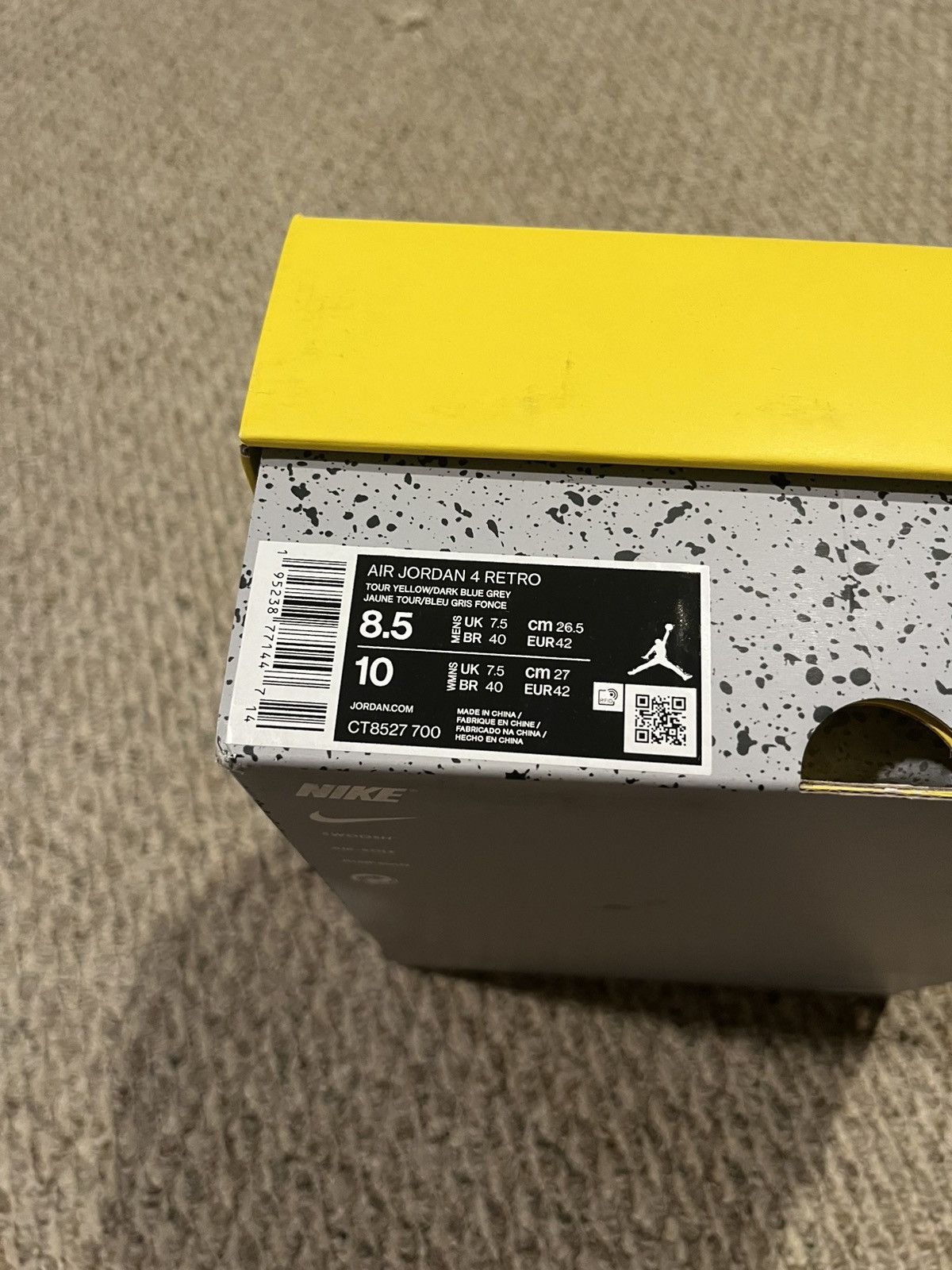 Jordan Brand Jordan 4 taxi/lightning VNDS Size US 8.5 / EU 41-42 - 9 Thumbnail